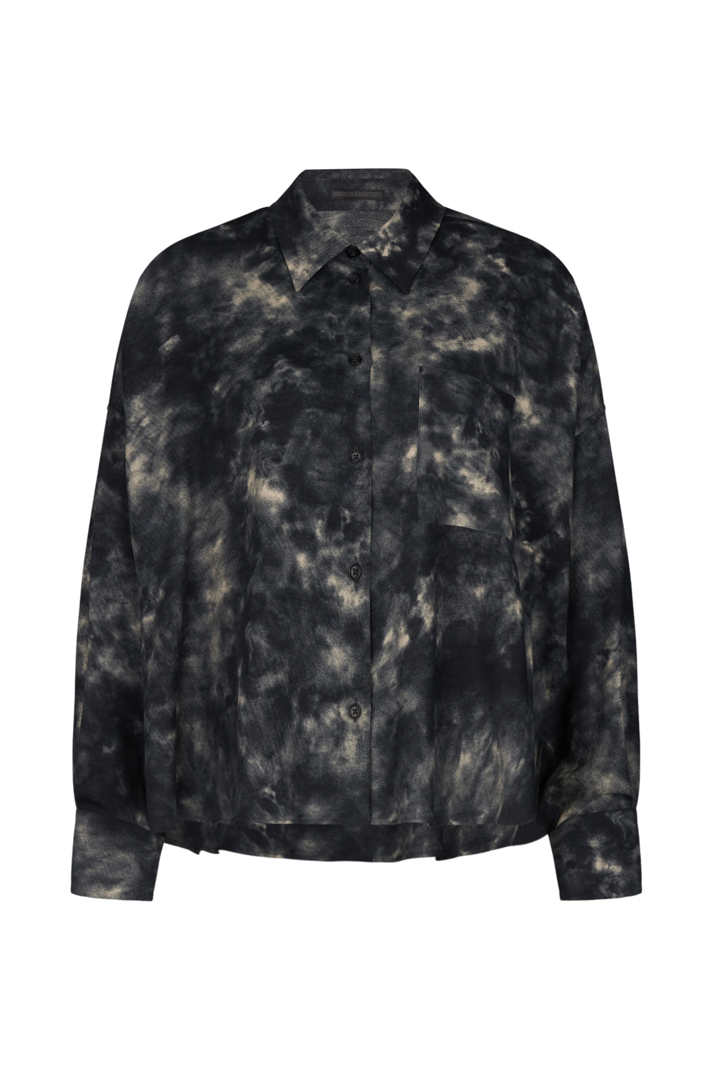 NAMIDA - Hemdbluse mit Batikprint - Damen - beige - Freisteller Frontansicht