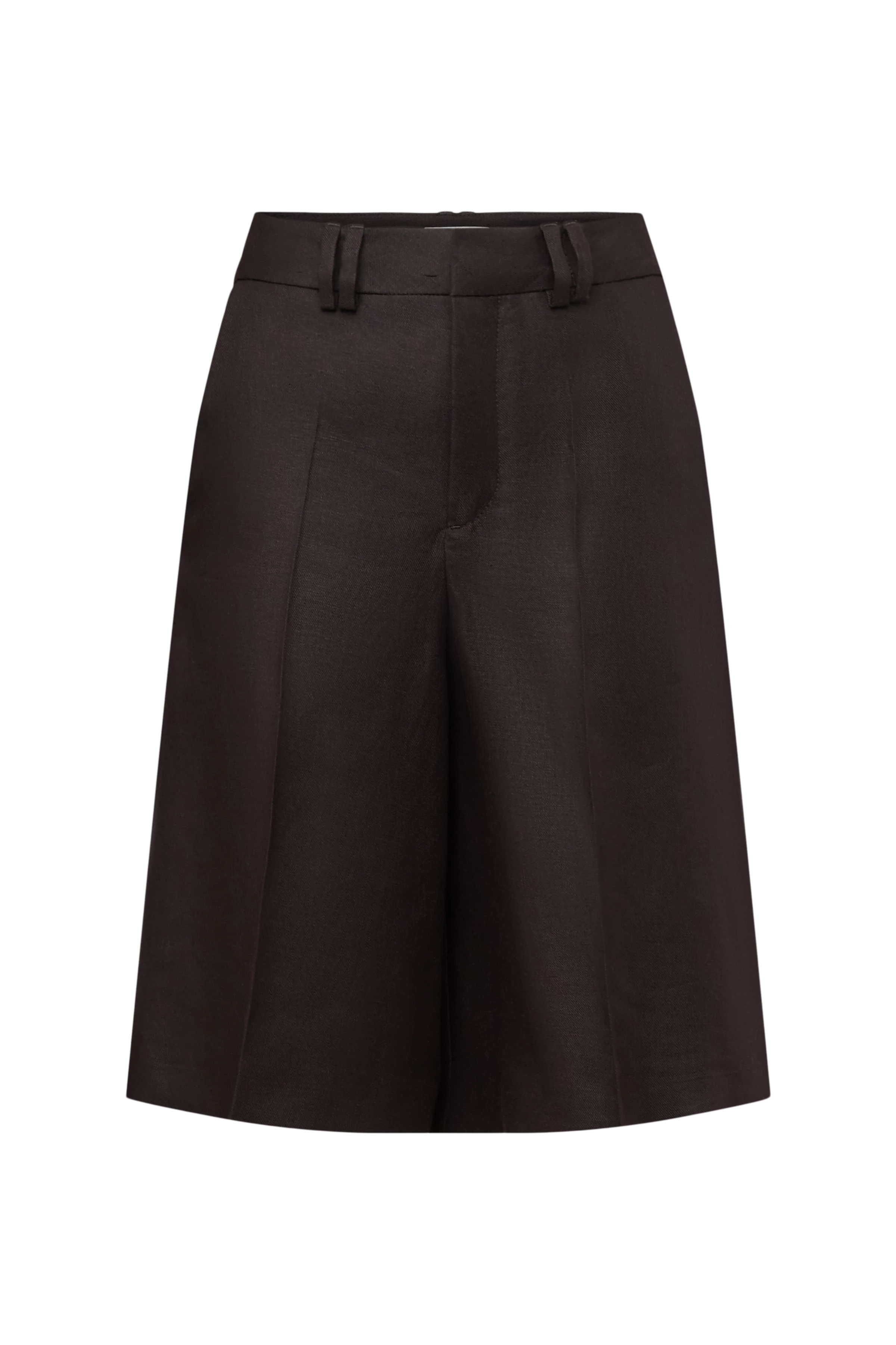 GOVERN - Relaxed Fit Bermuda Shorts in Linen - women - brown - Freisteller Frontansicht