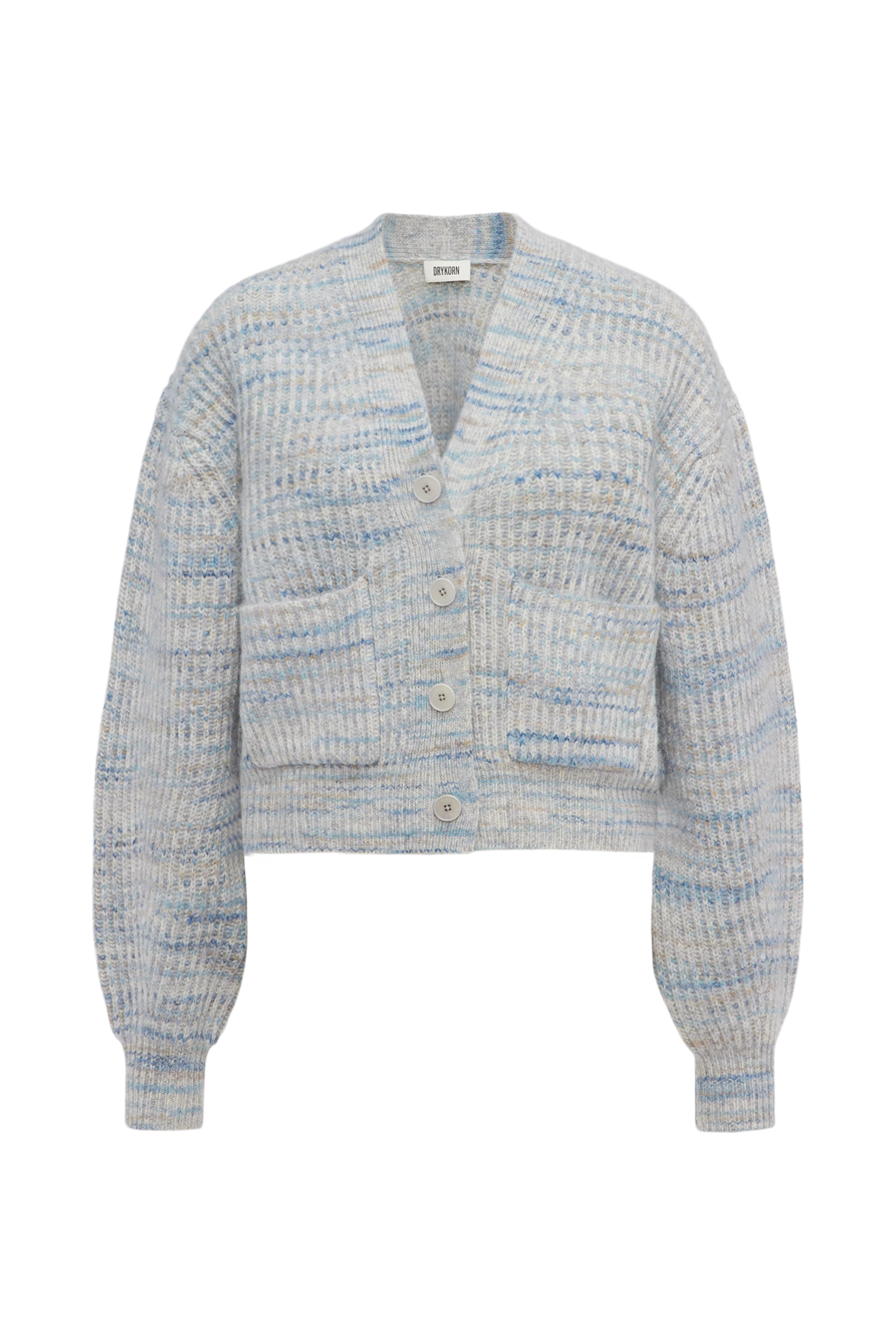 Strickjacke Damen Pullover Blau Weiß Damen Strickjacke In