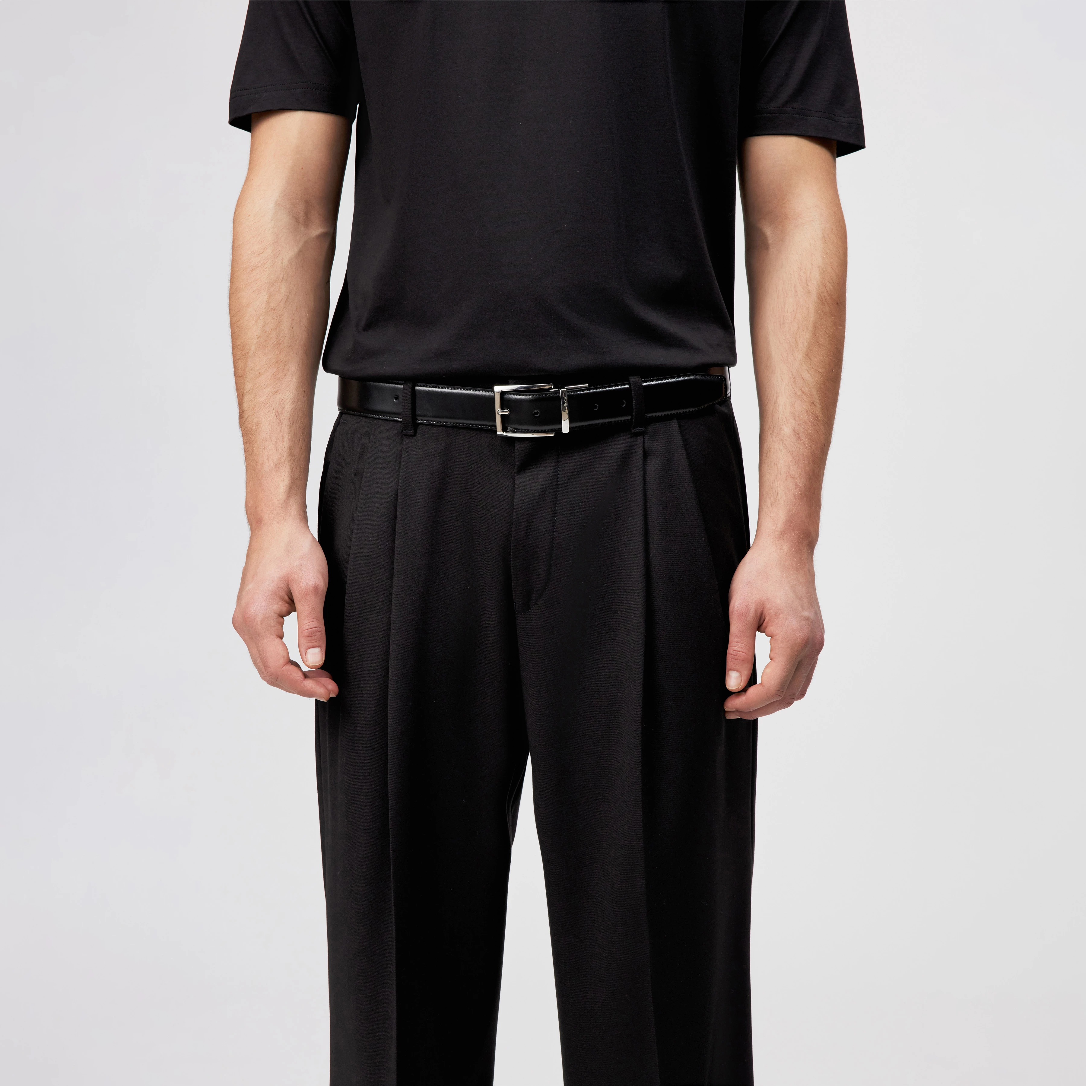 RABBON - Leather belt with innovative MAGIKFLEX® buckle - unisex - Natural Aluminium - Rückansicht