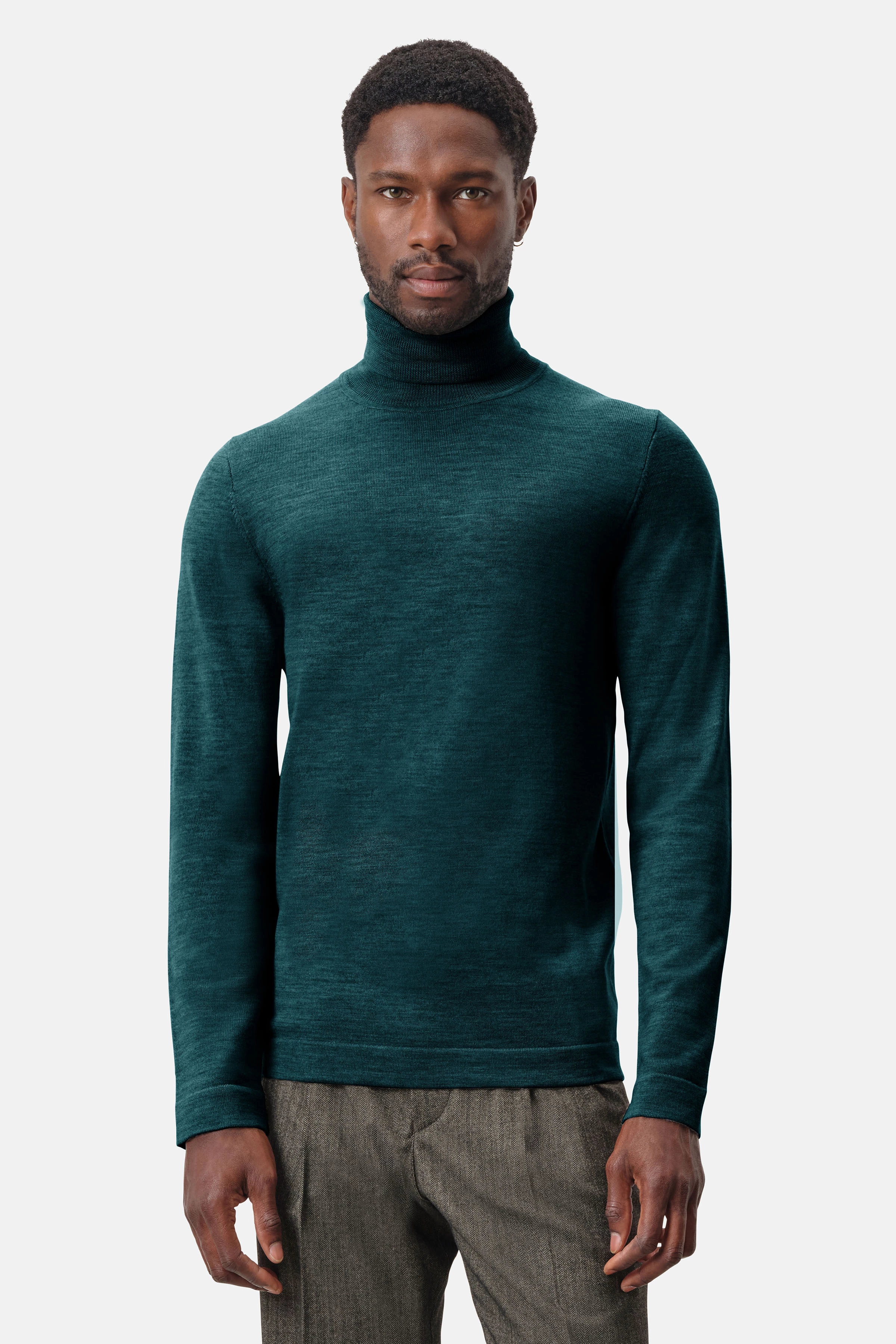 Rollkragen Sweatshirt Herren Rollkragenpullover Strickpullover