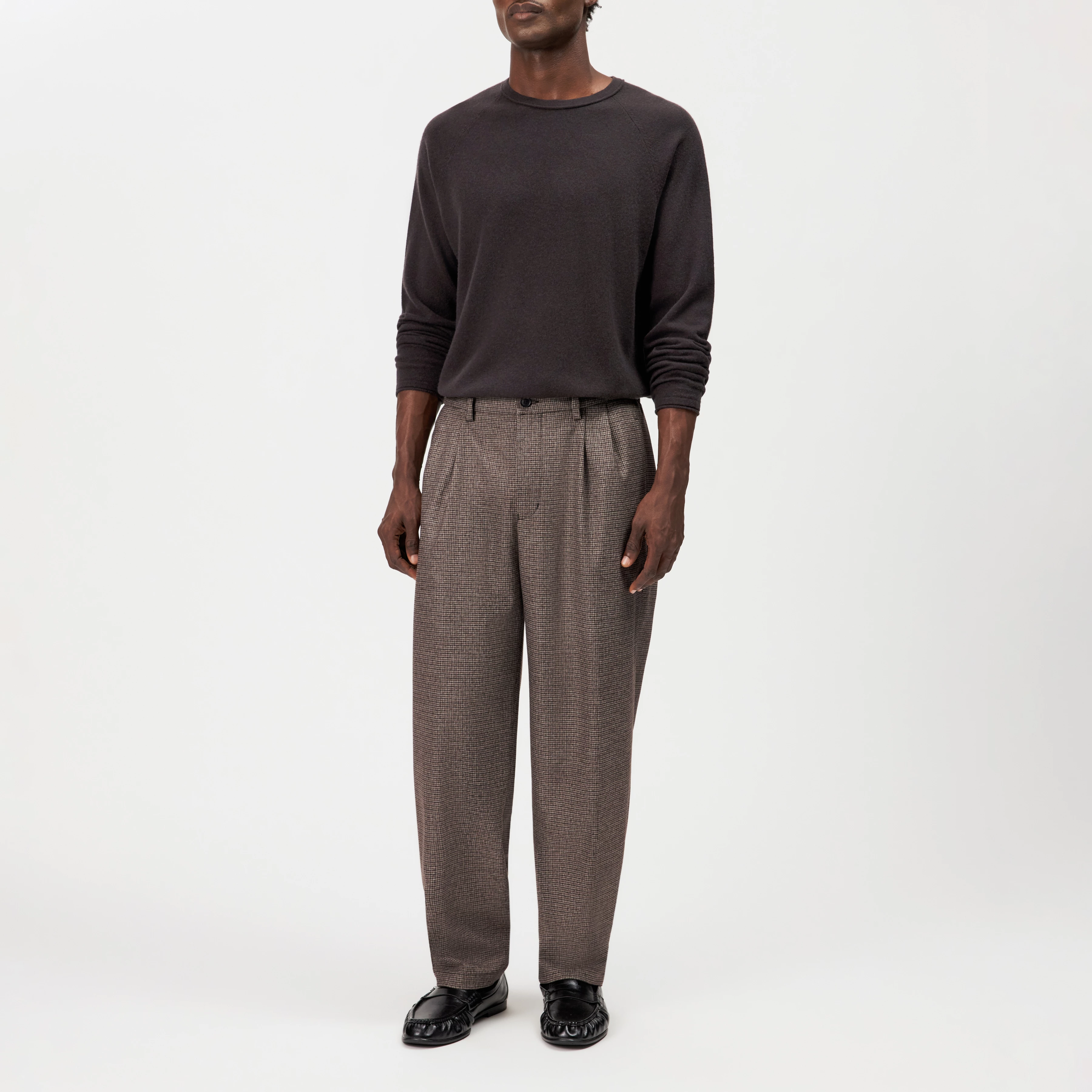 MARYKO - Tailored Trousers in Check - men - brown - Ganzkörper-Frontansicht