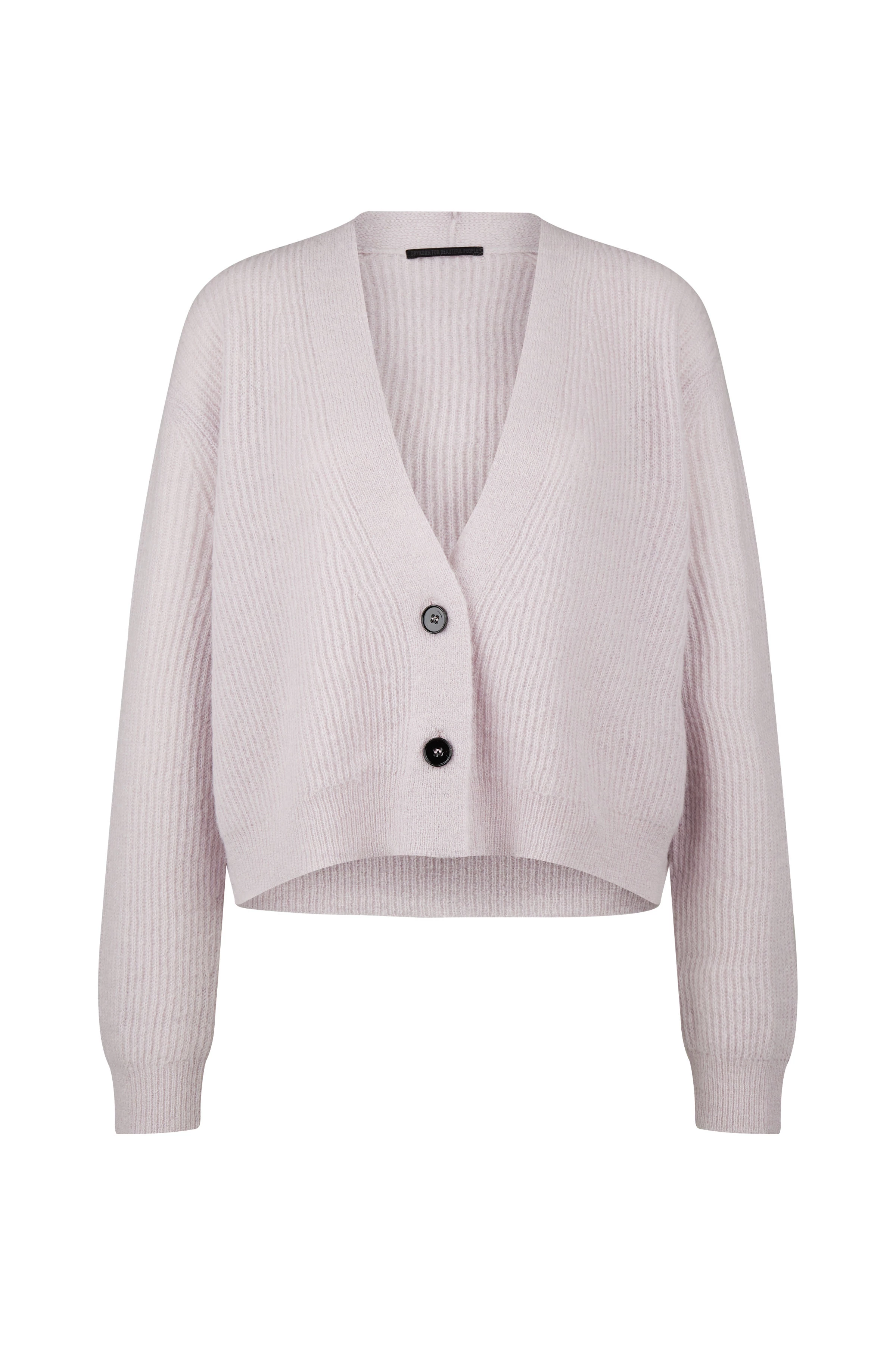 SONTJE - Strickjacke in Alpaka-Woll-Mix - Damen - lila - Freisteller Frontansicht