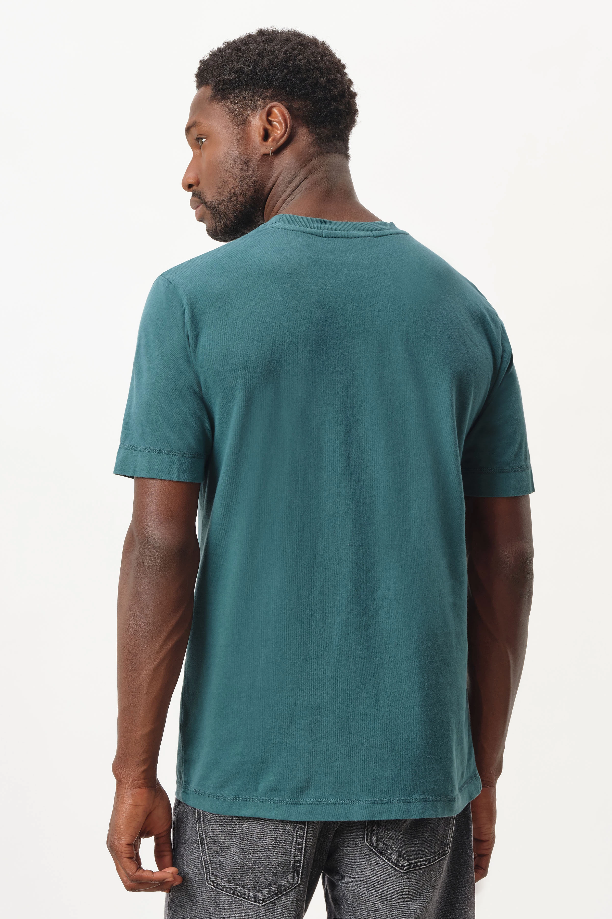 RAPHAEL - T-shirt in soft jersey - men - green - Rückansicht