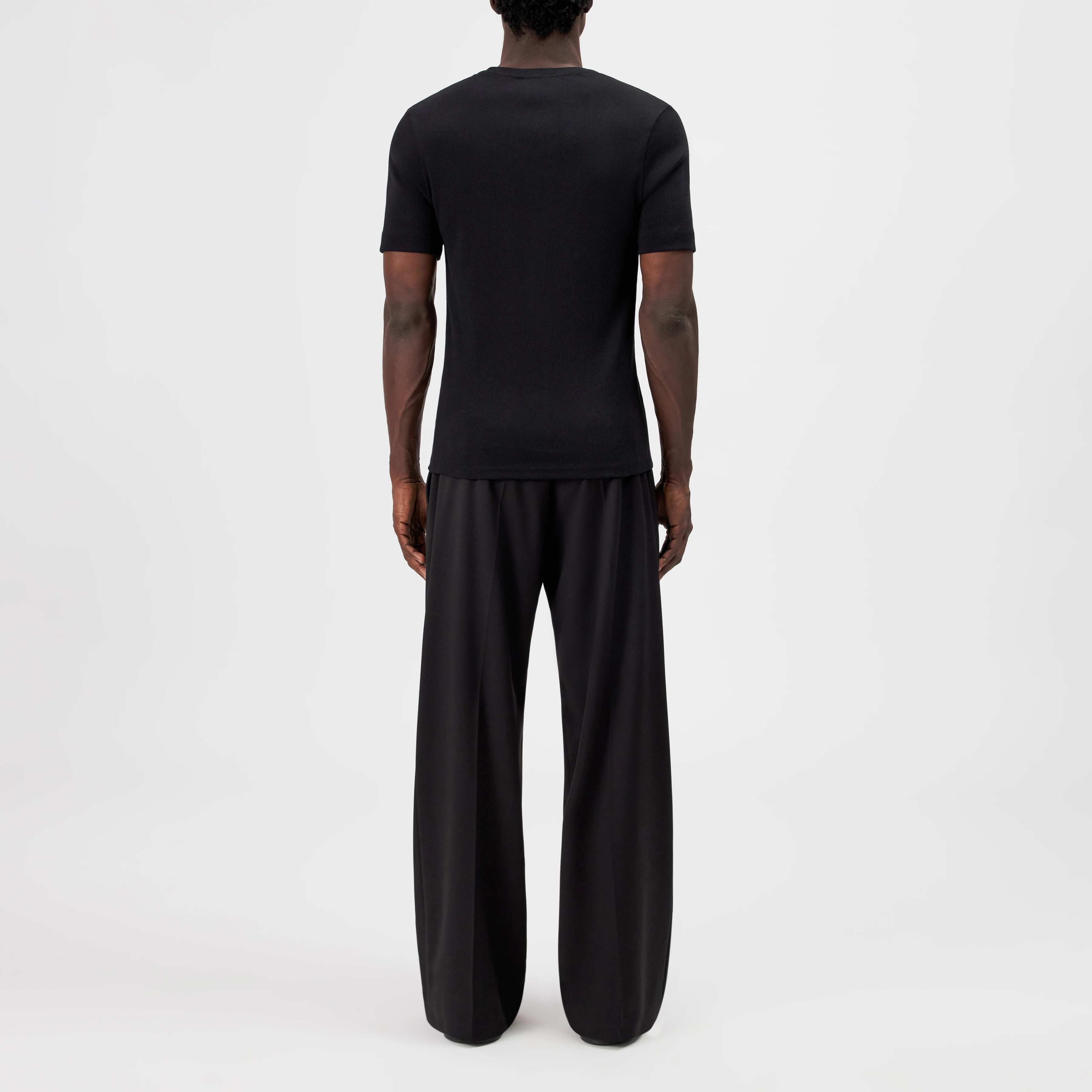 ENIL - Men's slim-fit cotton jersey T-shirt. - men - black - Rückansicht