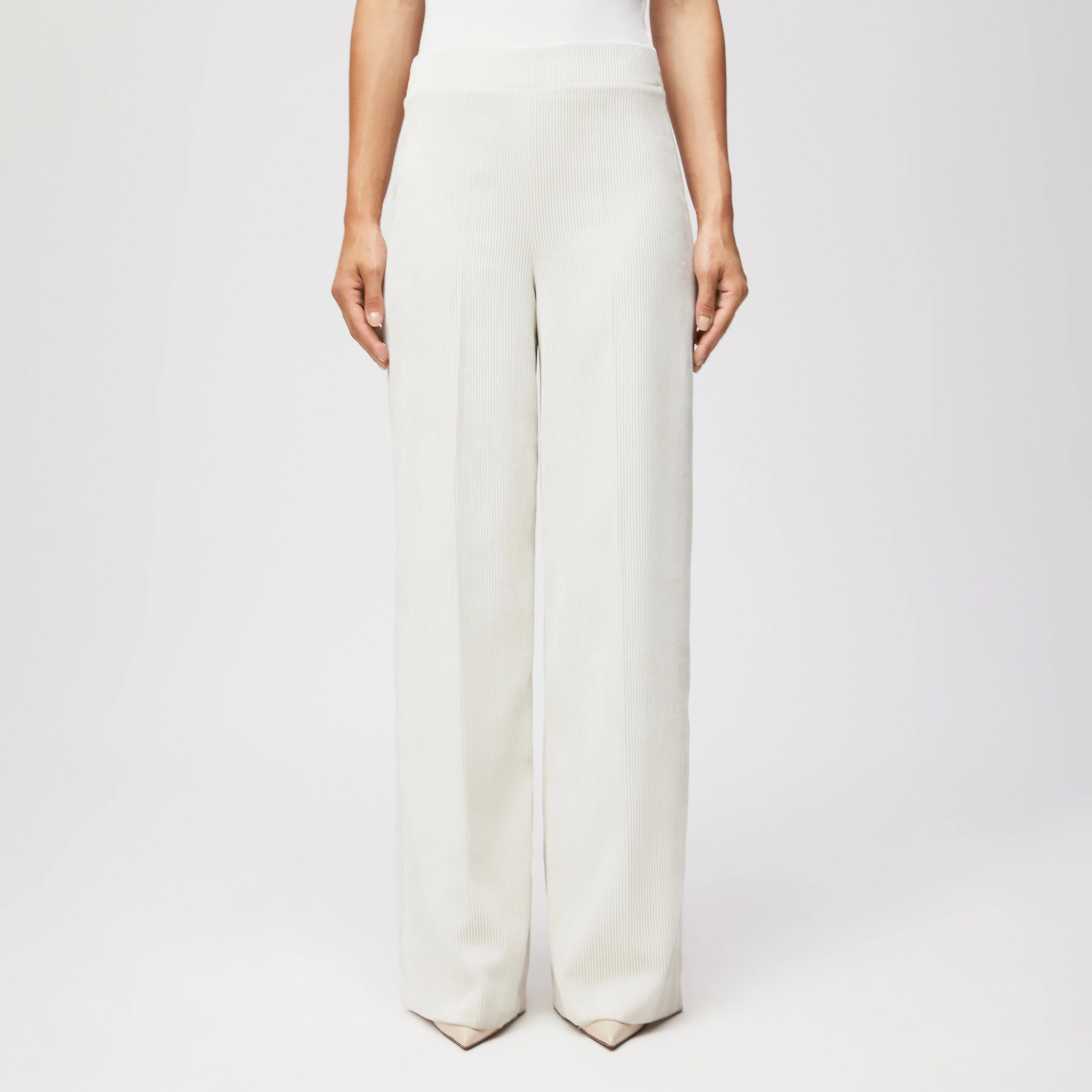 BEFORE - Marlenehose in Cord - Damen - off white - Frontansicht