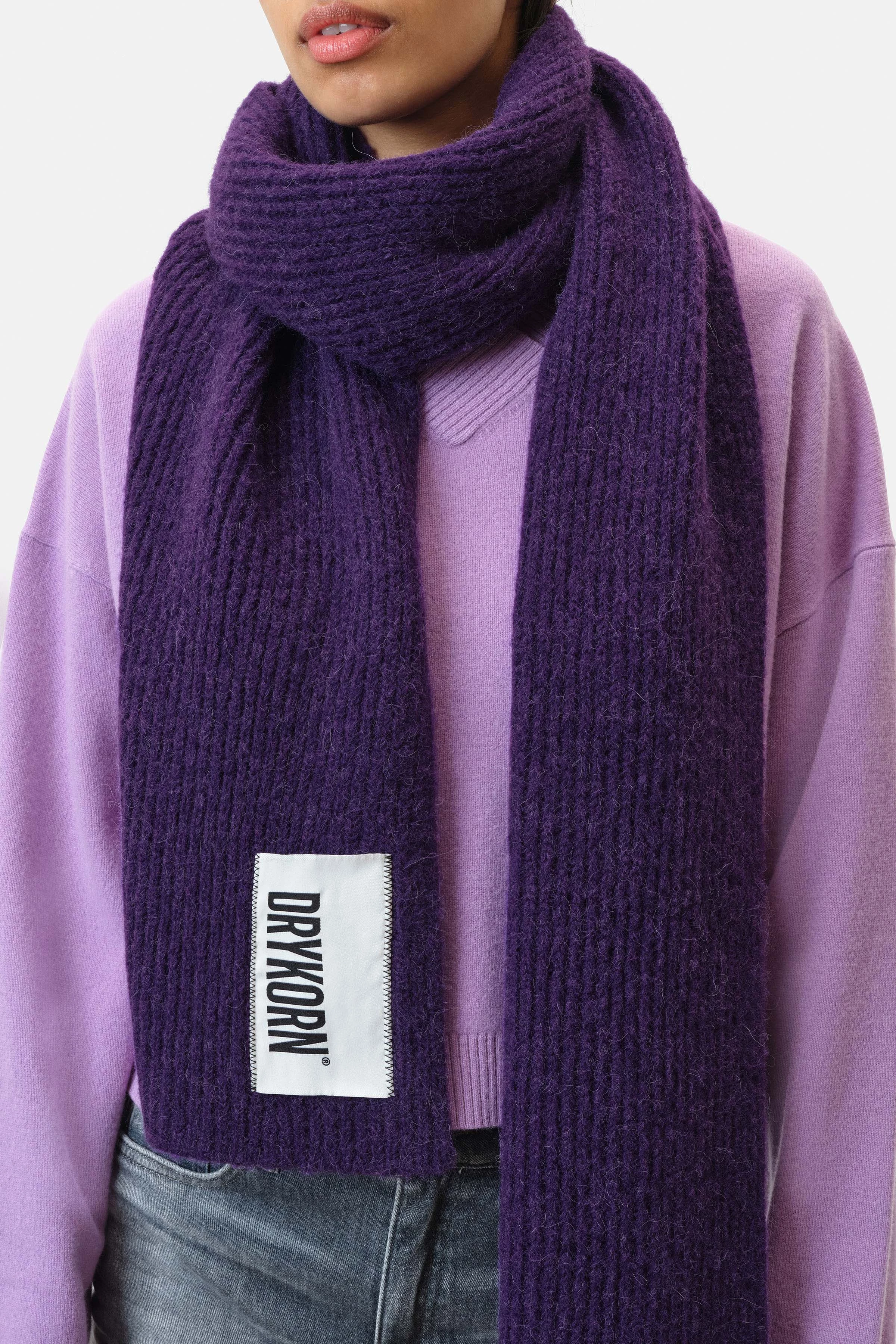 NUMAS - Schal in Alpaka-Woll Mix - Unisex - lila - Seitenansicht