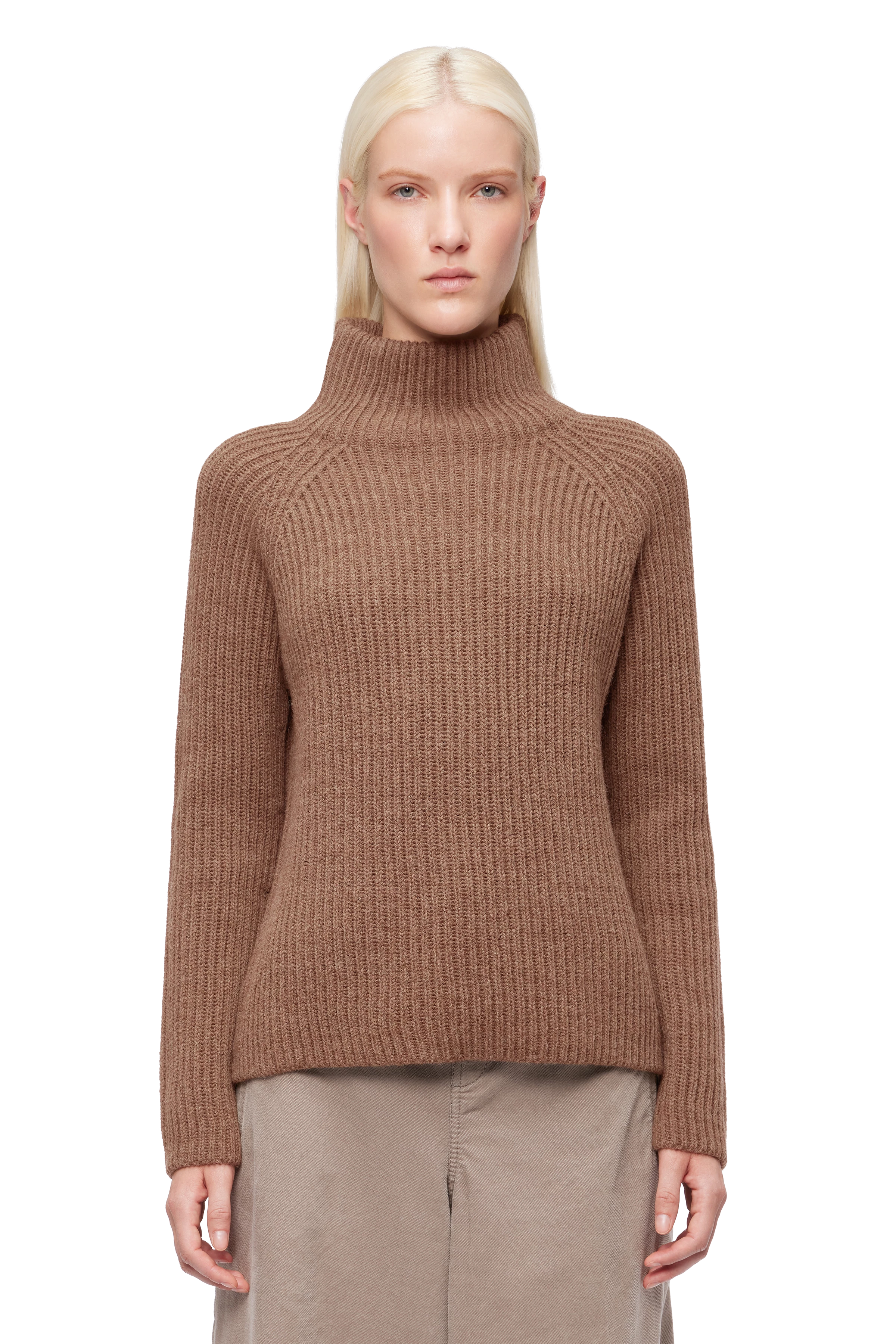 Women knit sweater ARWEN in brown from DRYKORN