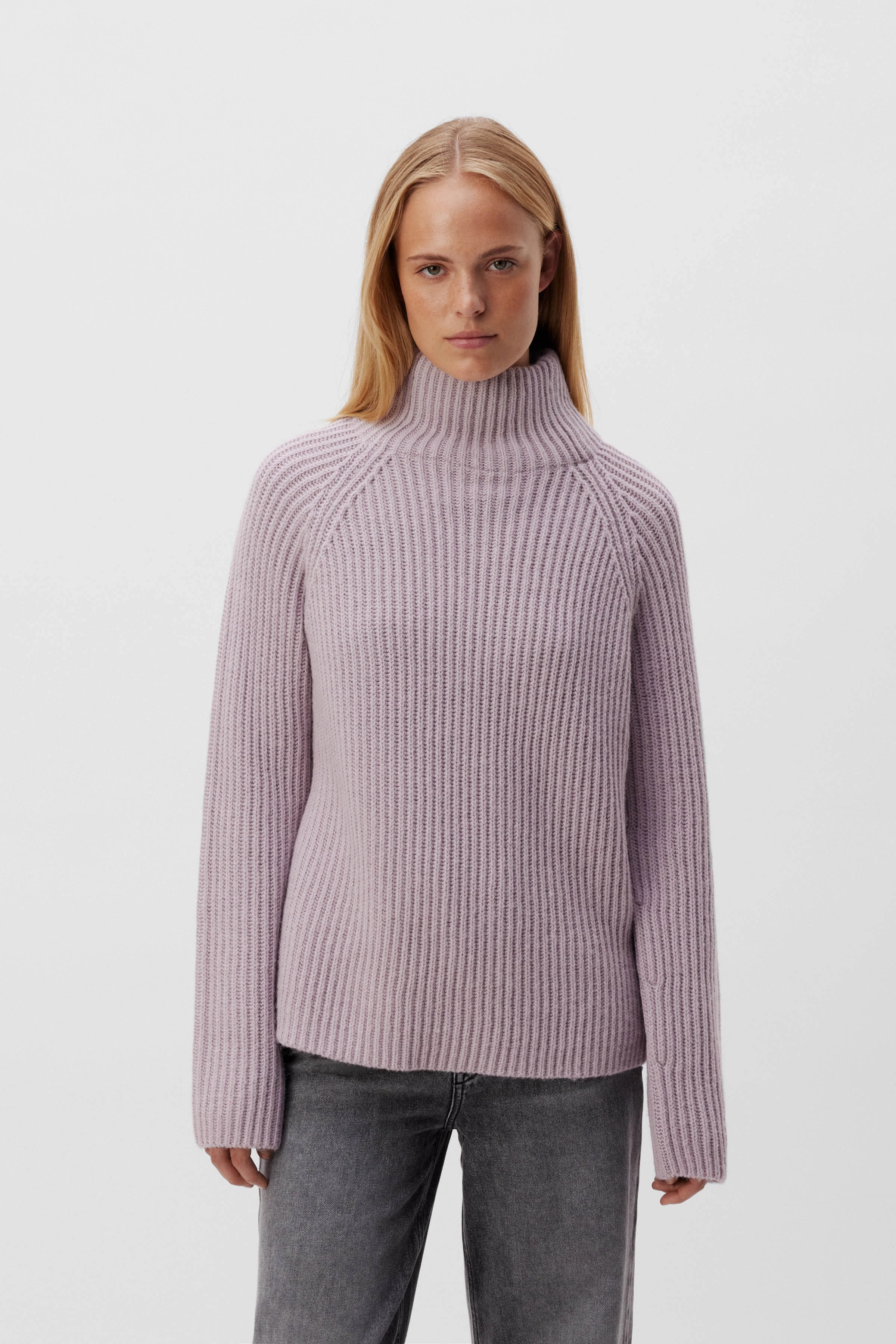 ARWEN - coltrui van alpaca-wolmix - dames - purper - Frontansicht