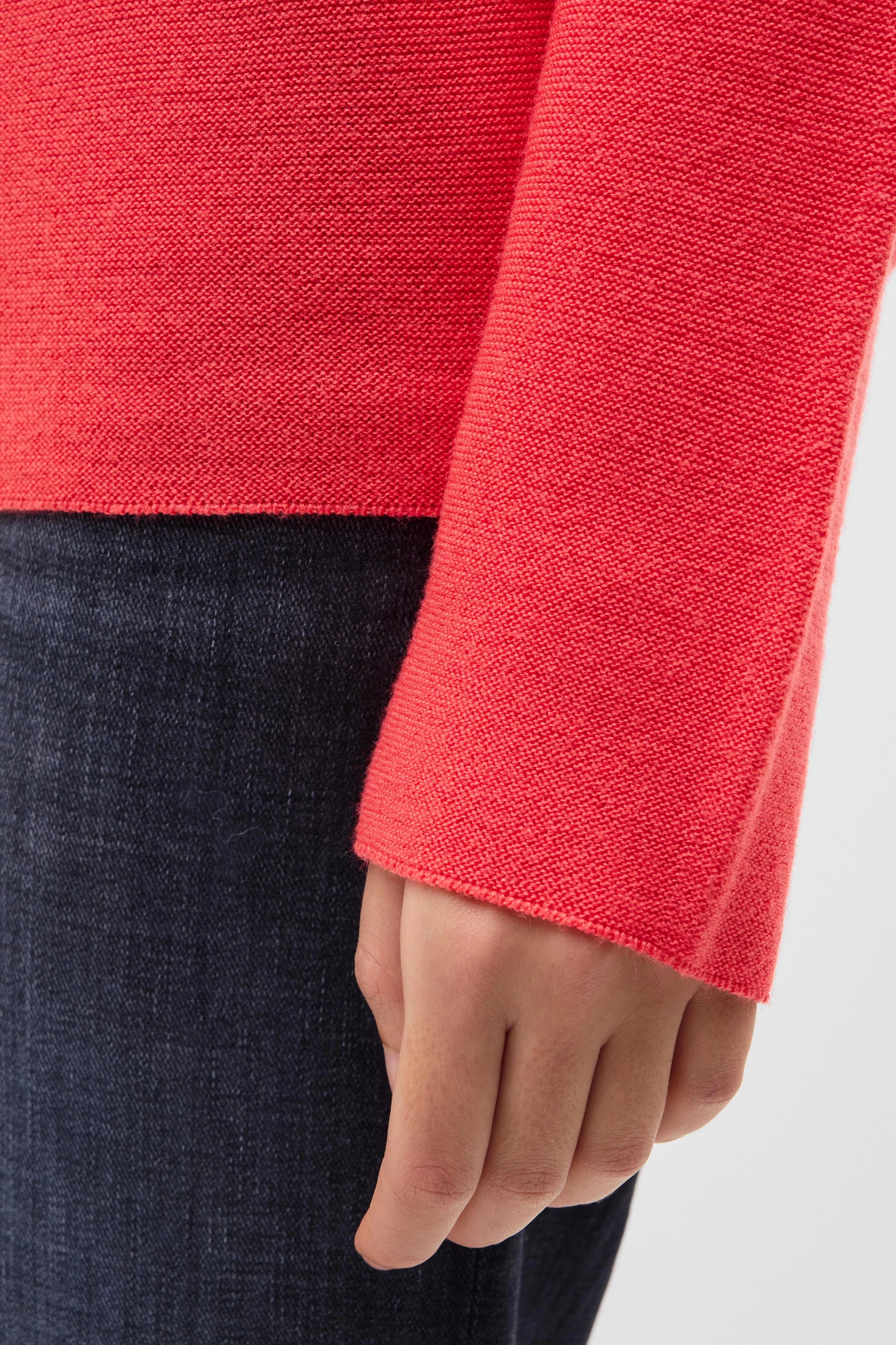 MAILA - Pullover aus reiner Schurwolle - Damen - orange - Seitenansicht