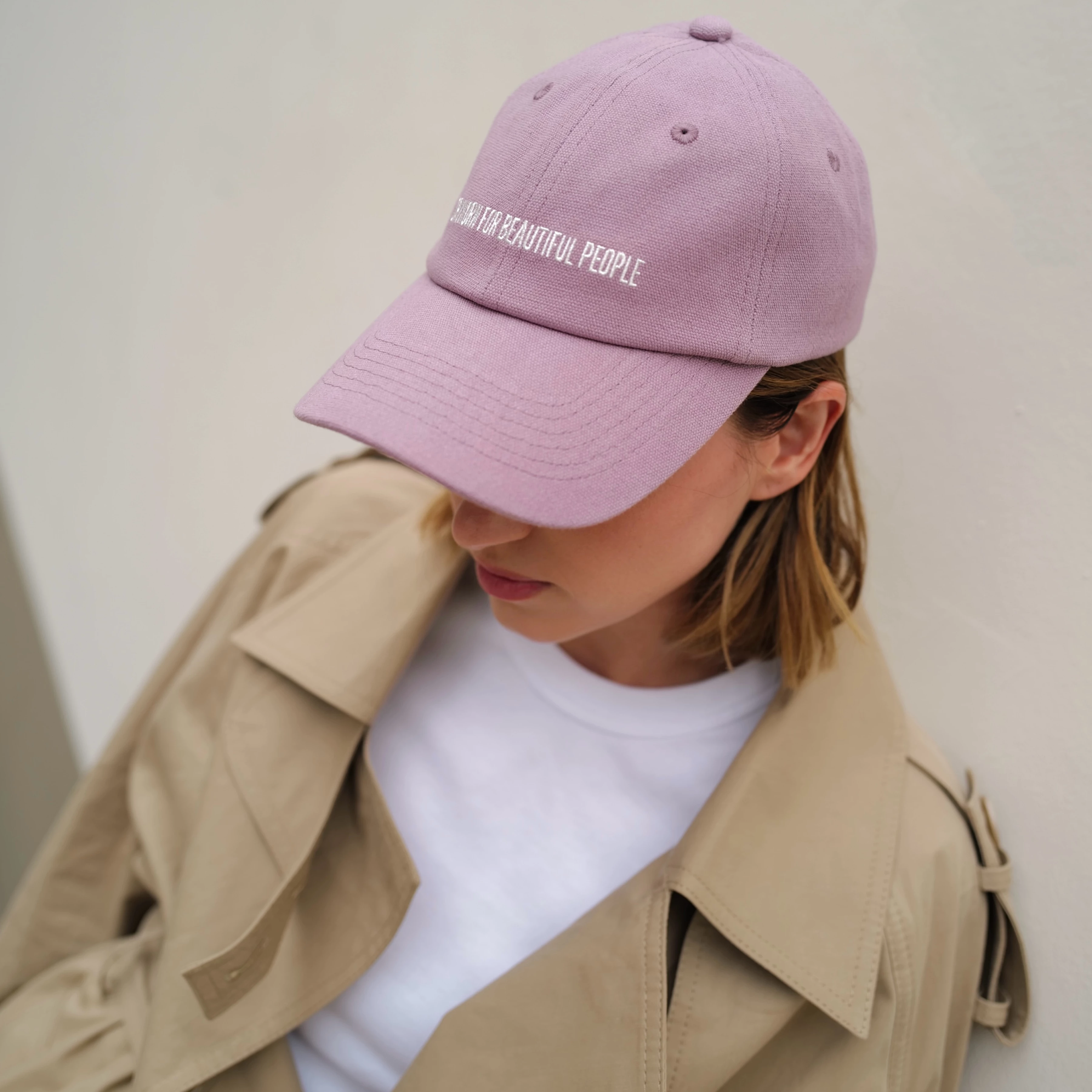 JESPER - Cap in Baumwolle - Unisex - lila - Ganzkörper-Frontansicht