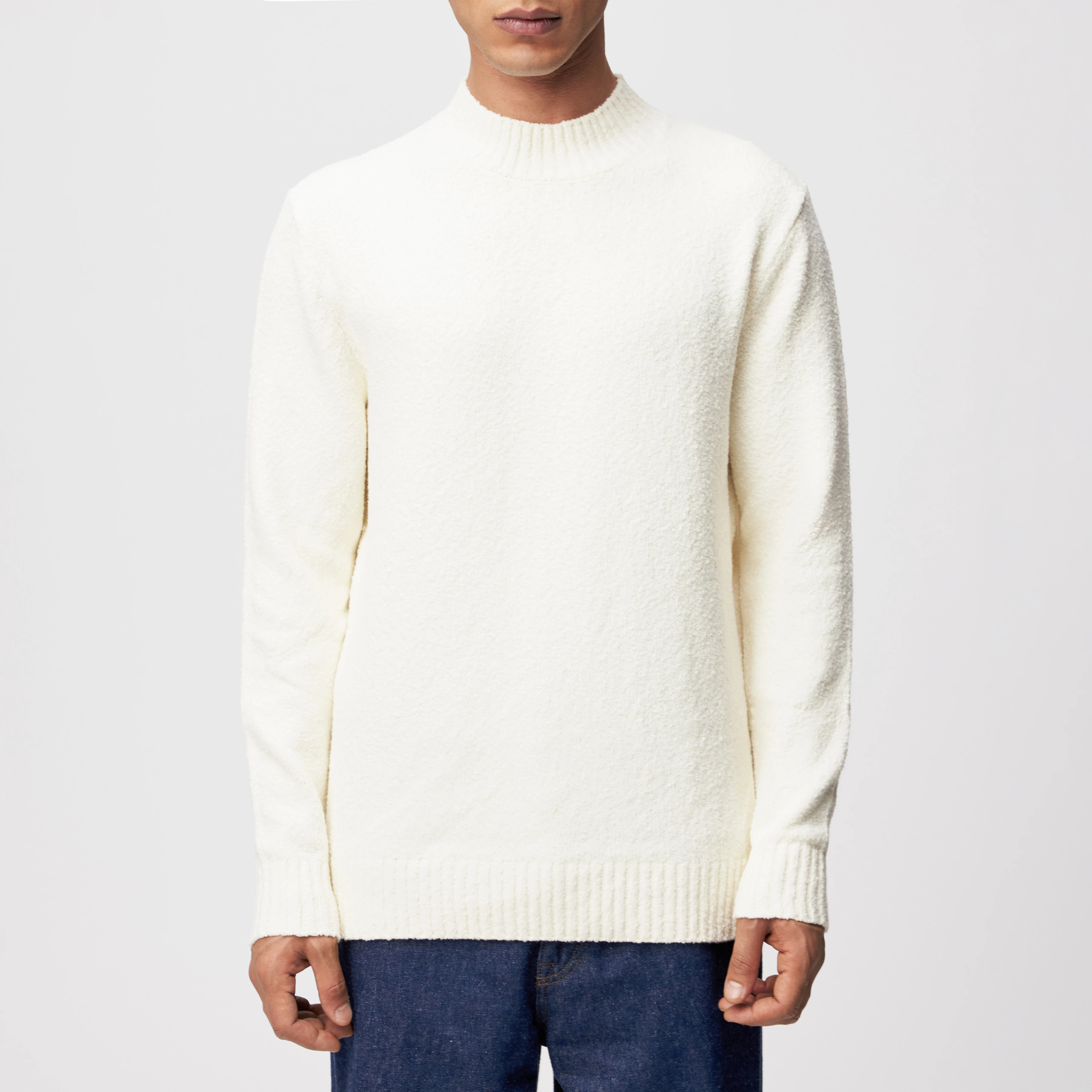 Men knit sweater ZAYN in off white from DRYKORN - Main Image