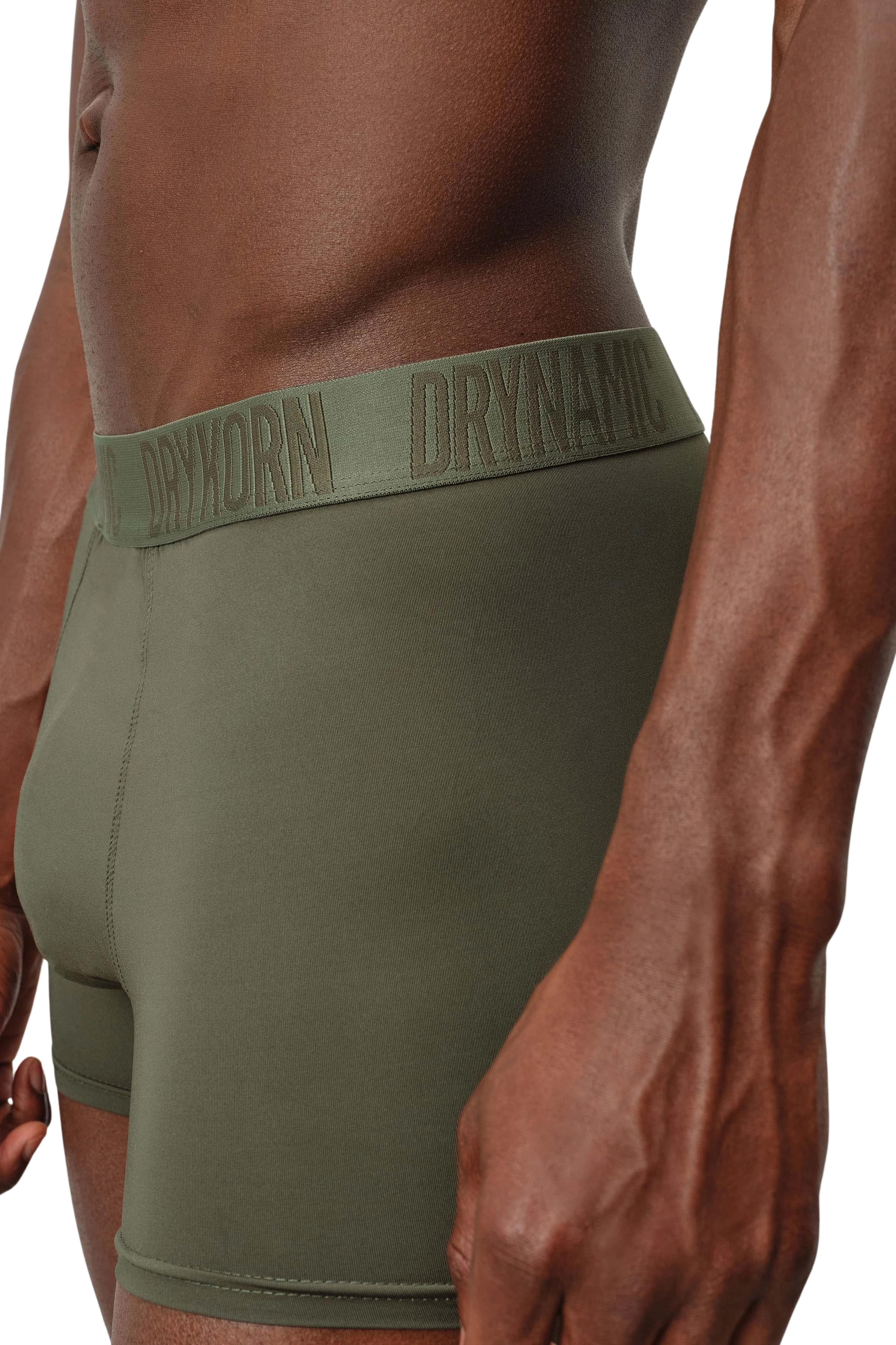 CLIND_2 - 2er-Pack DRYNAMIC Boxershorts - Herren - grün - Detailansicht am Model