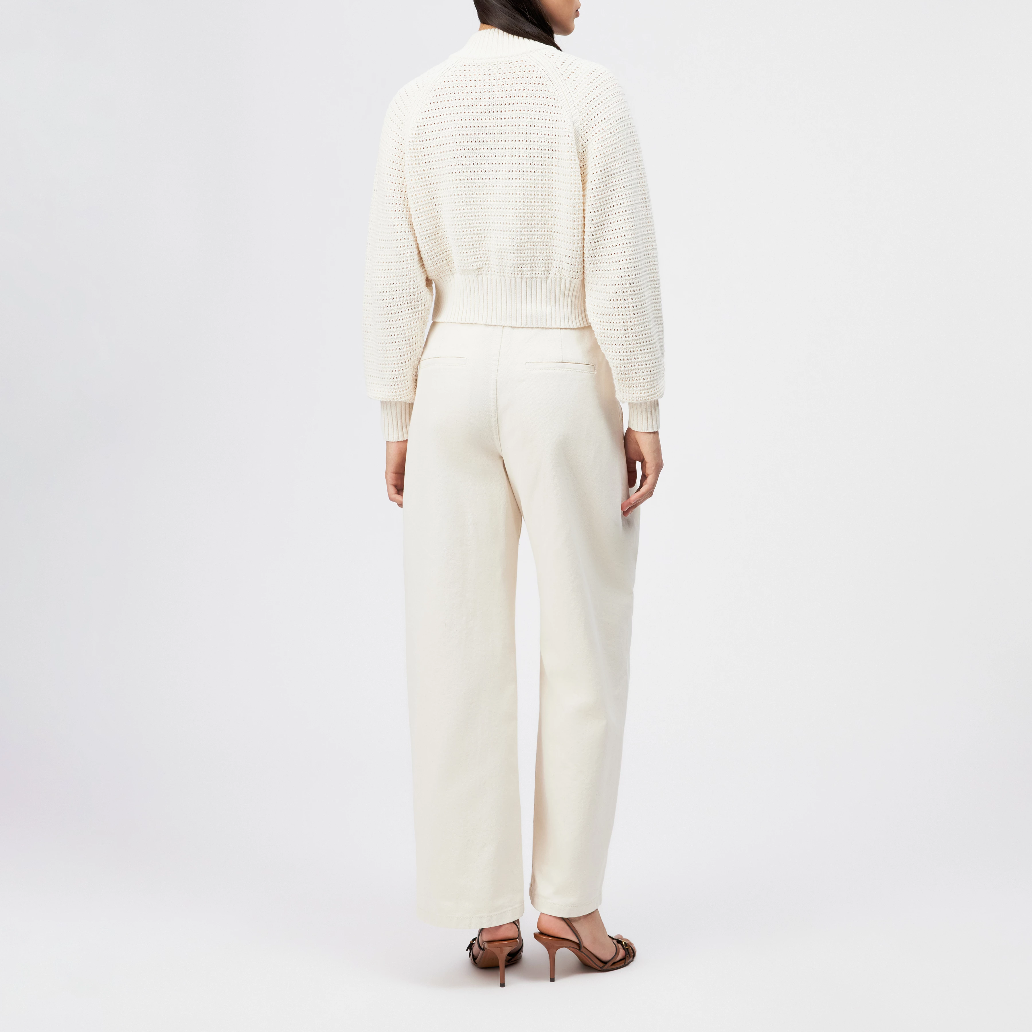 SILSY - Oversized cotton cardigan - women - off white - Rückansicht