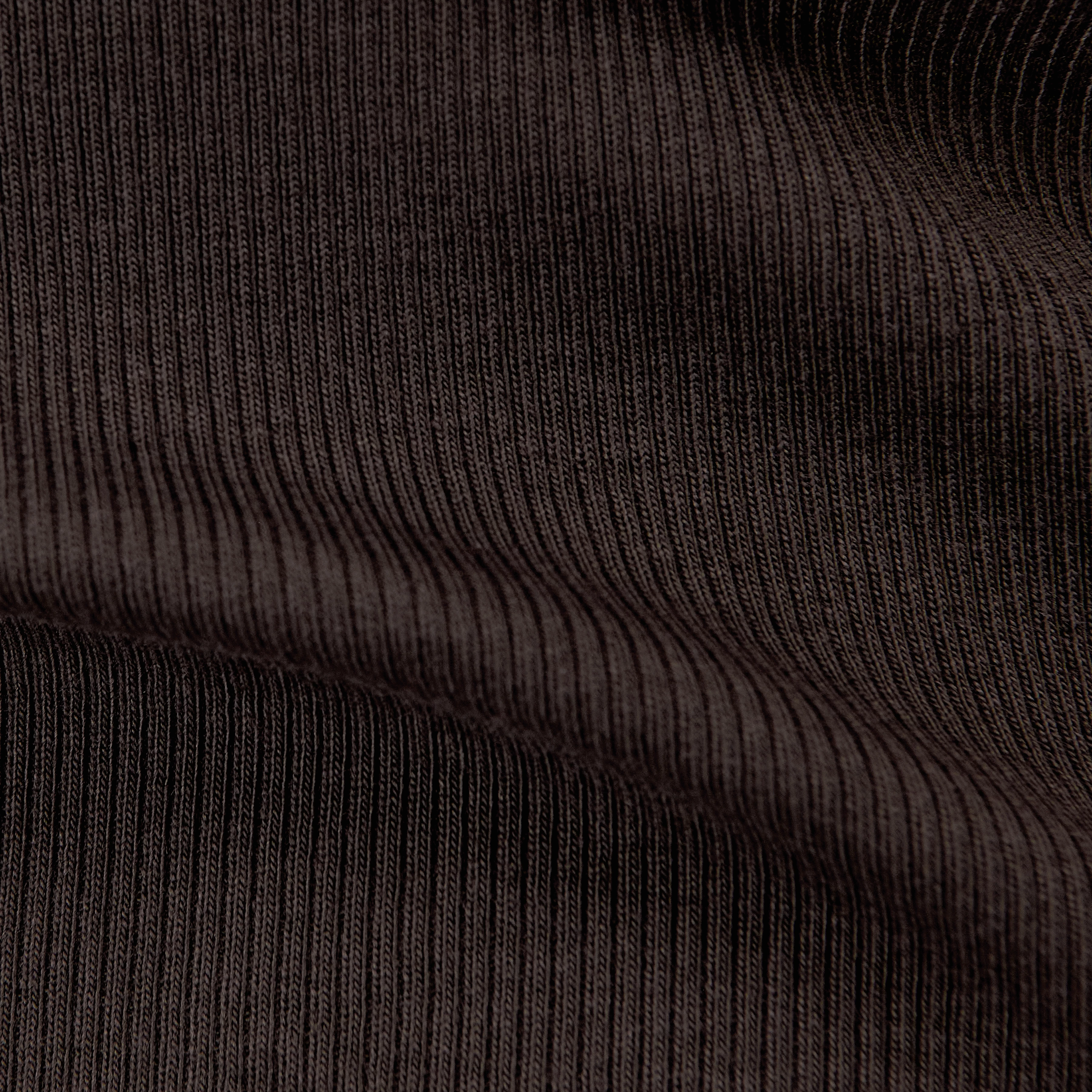 TAVIRA - Ribbed tank top with feminine round neckline - women - brown - Materialbild (B2C)