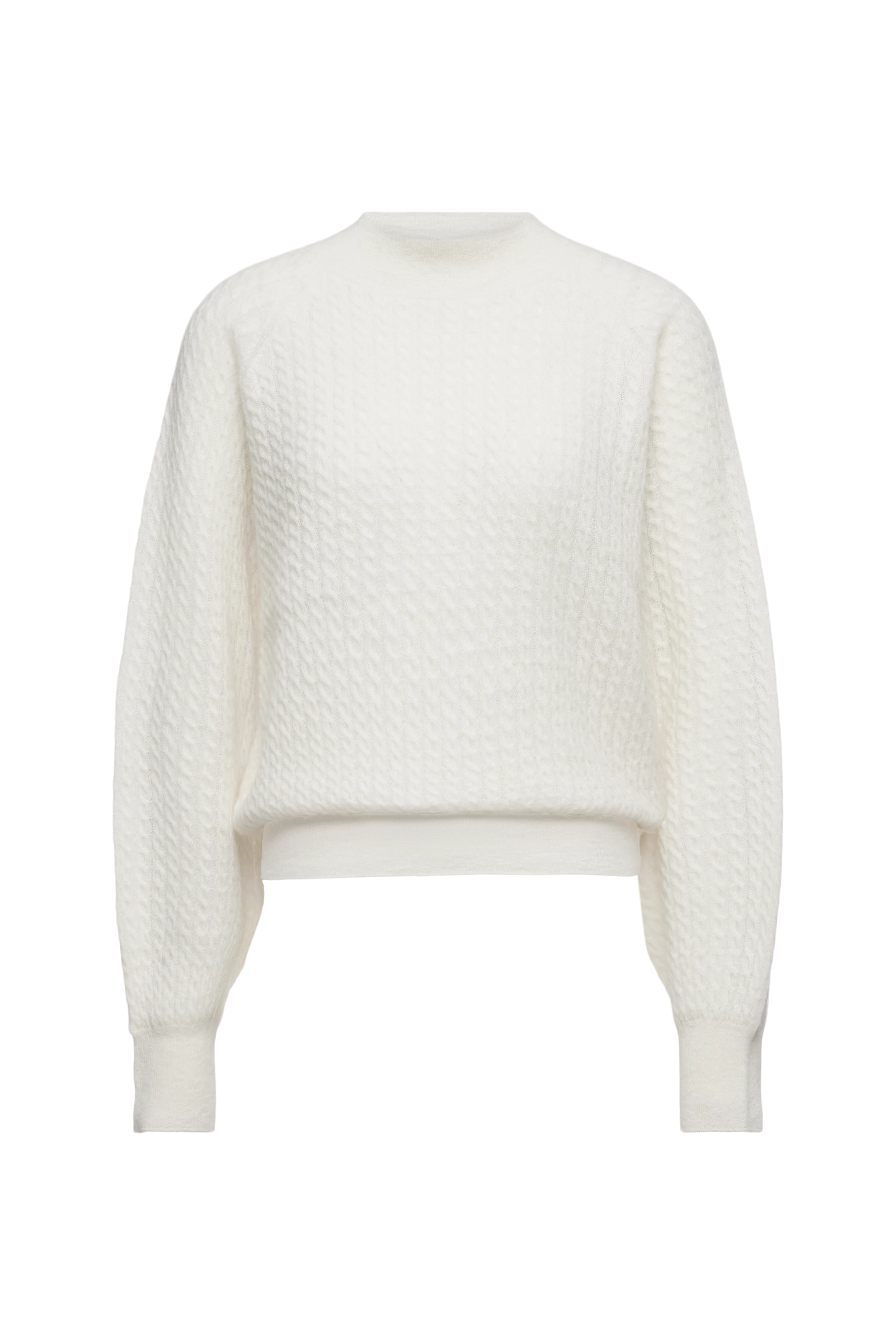 LARELYA_2 - Pullover in luxuriösem Suri Alpaka-Mix - Damen - off white - Freisteller Frontansicht