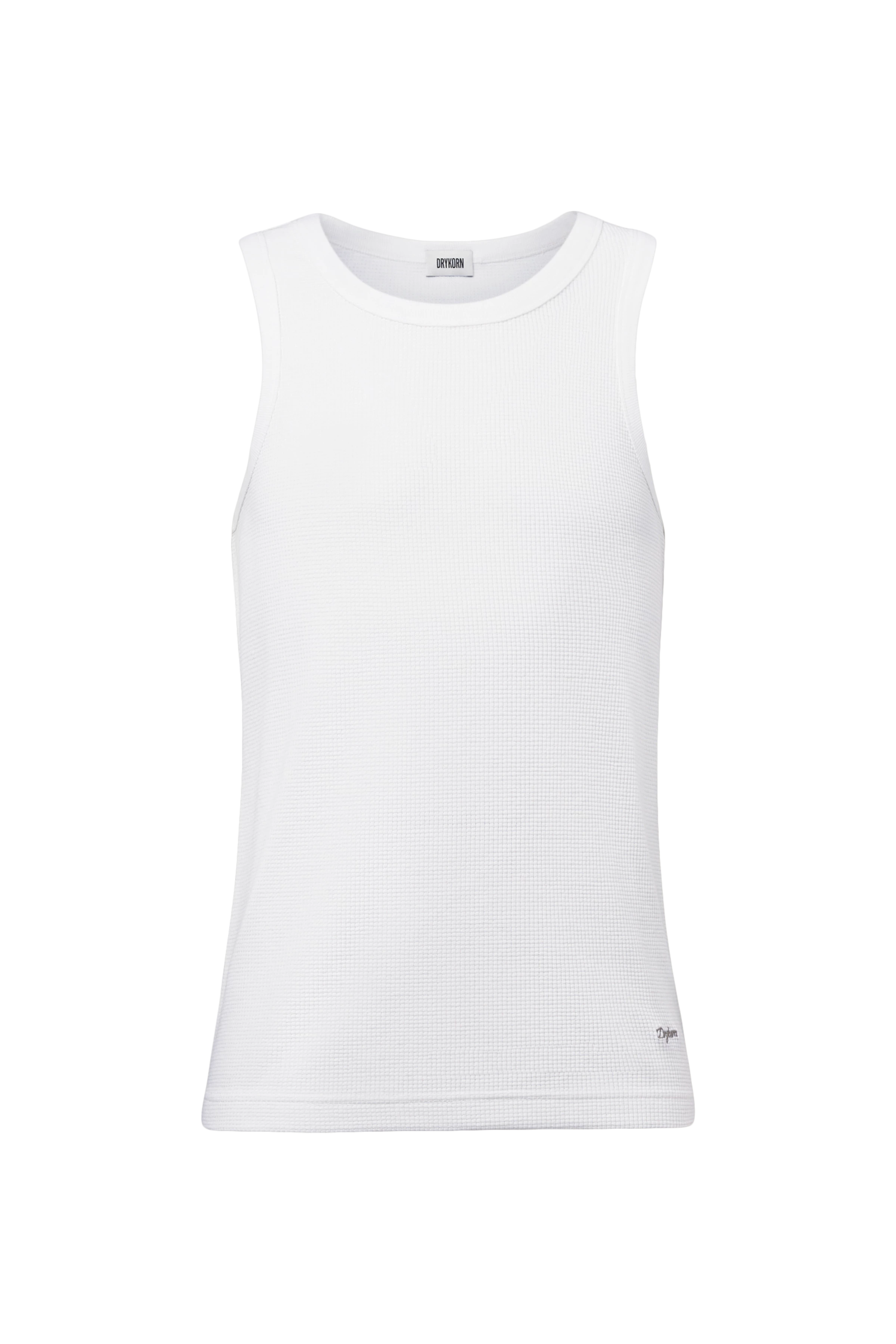 NATHAN - Bodyfitted Ripp-Tanktop mit strukturierter Oberfläche - Herren - weiß - Freisteller Frontansicht