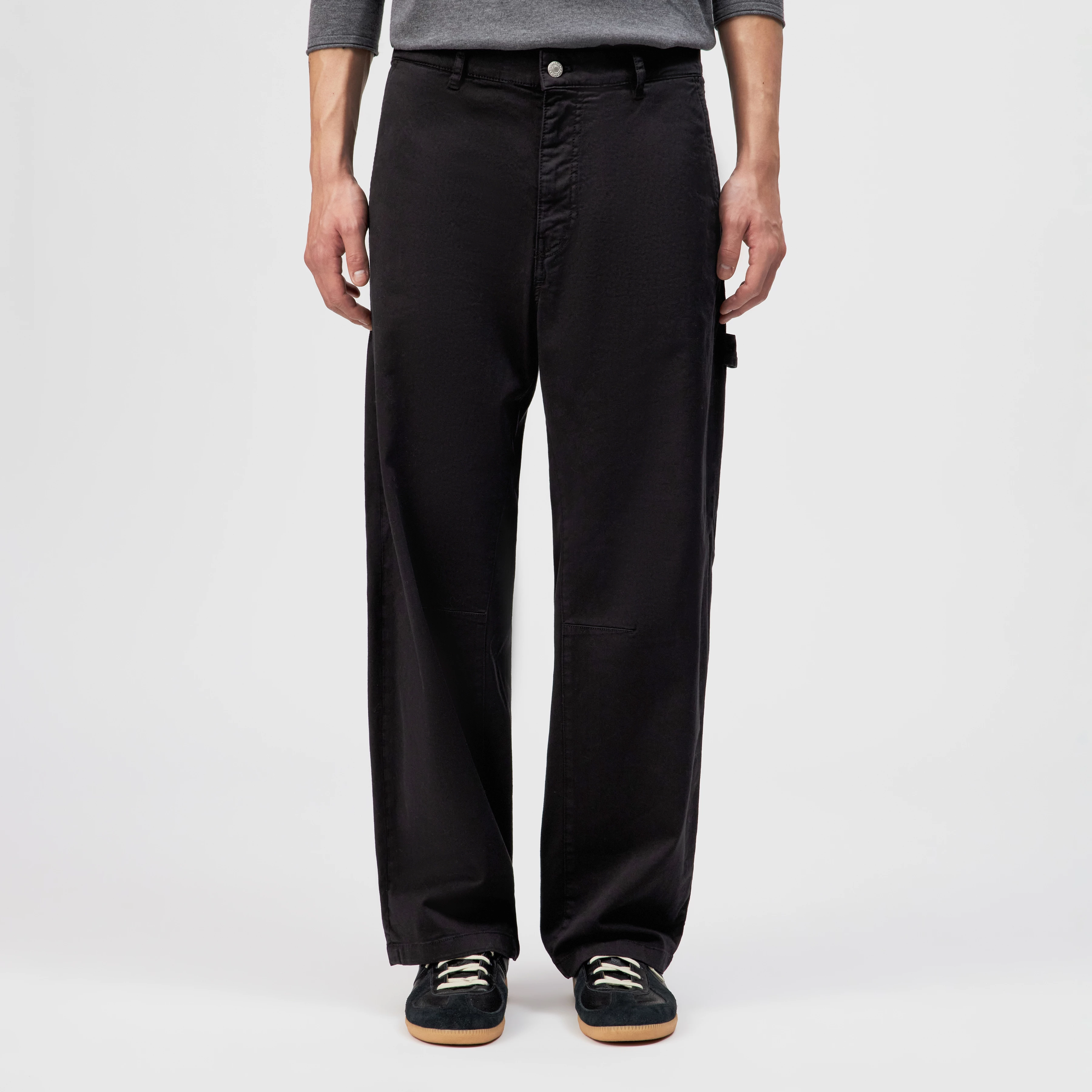 GONAGO - Utility Hose in cotton blend - men - black - Frontansicht