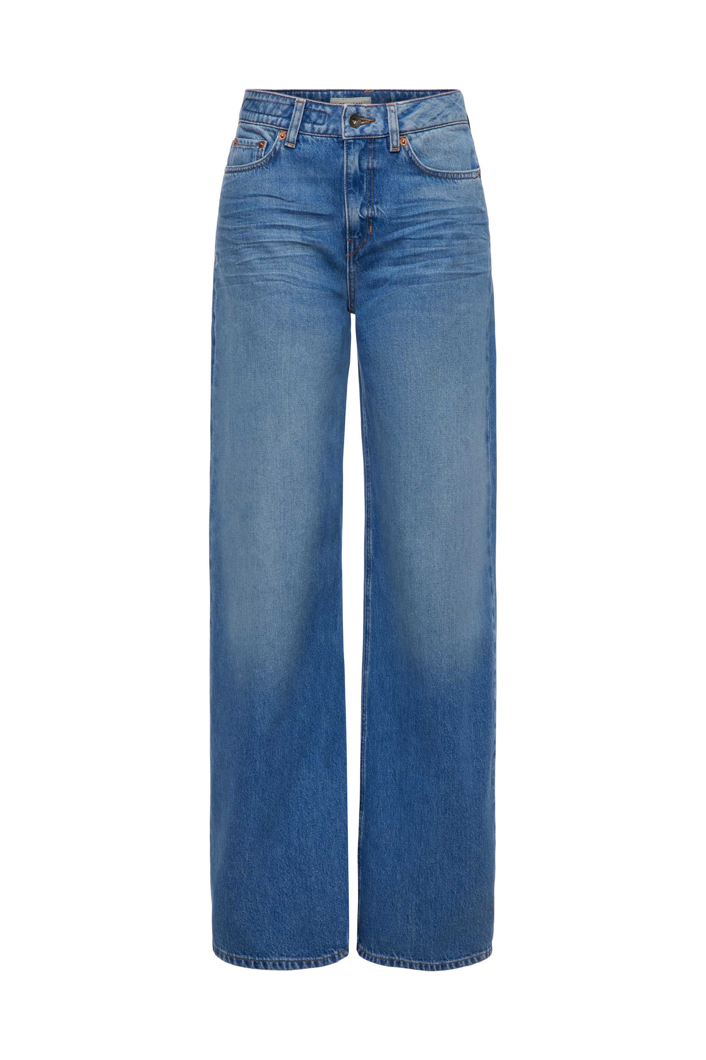 MEDLEY - Mid-waist jeans in pure cotton - women - blue - Freisteller Frontansicht