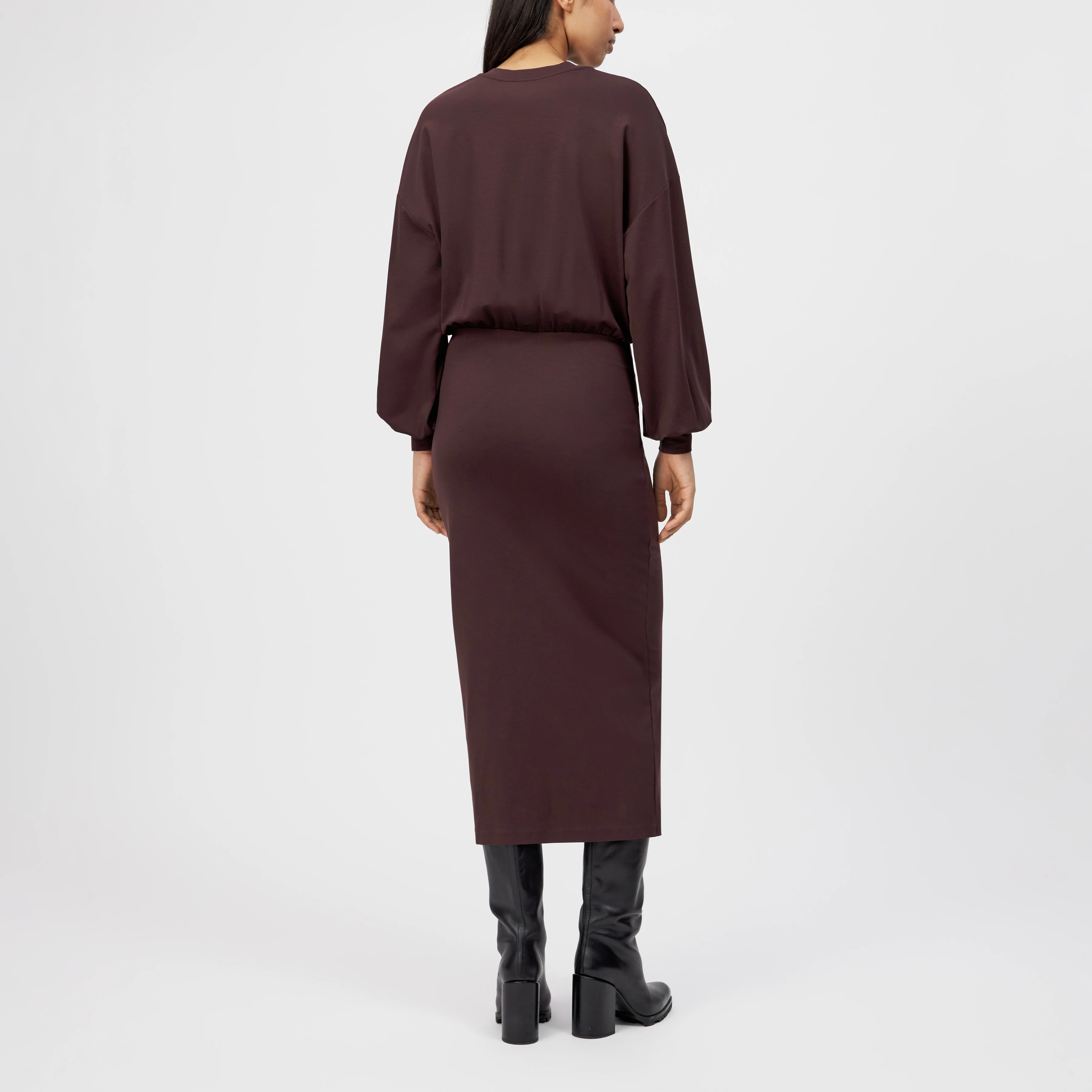 VILIAN - Kleid in Lyocell-Mix - Damen - rot - Rückansicht