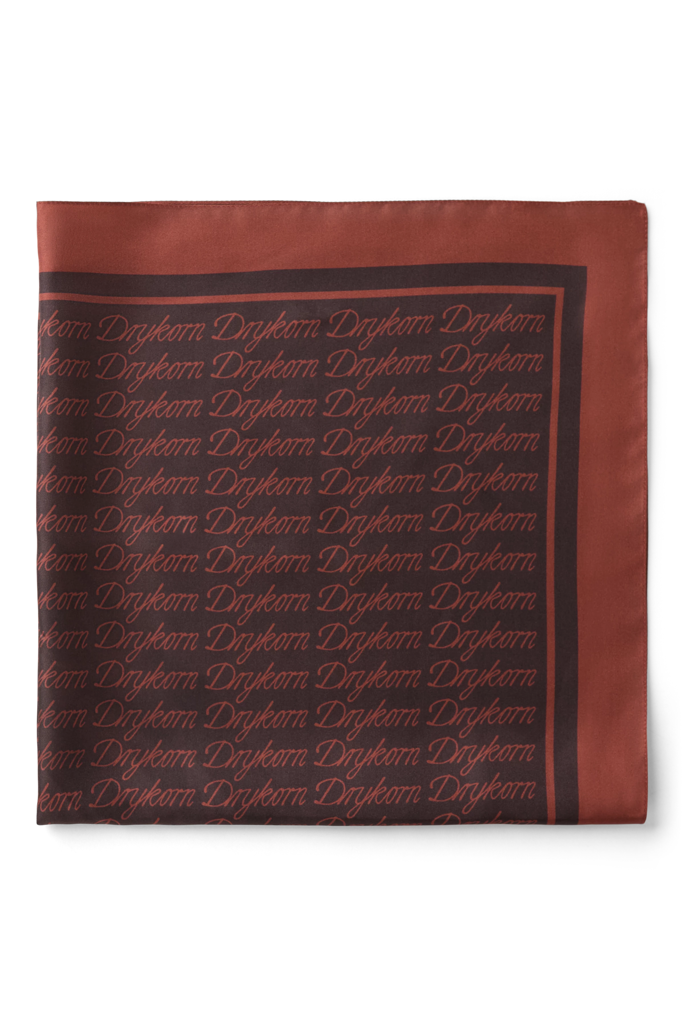 FANYA - All-over logo print scarf - unisex - brown - Freisteller Rückansicht