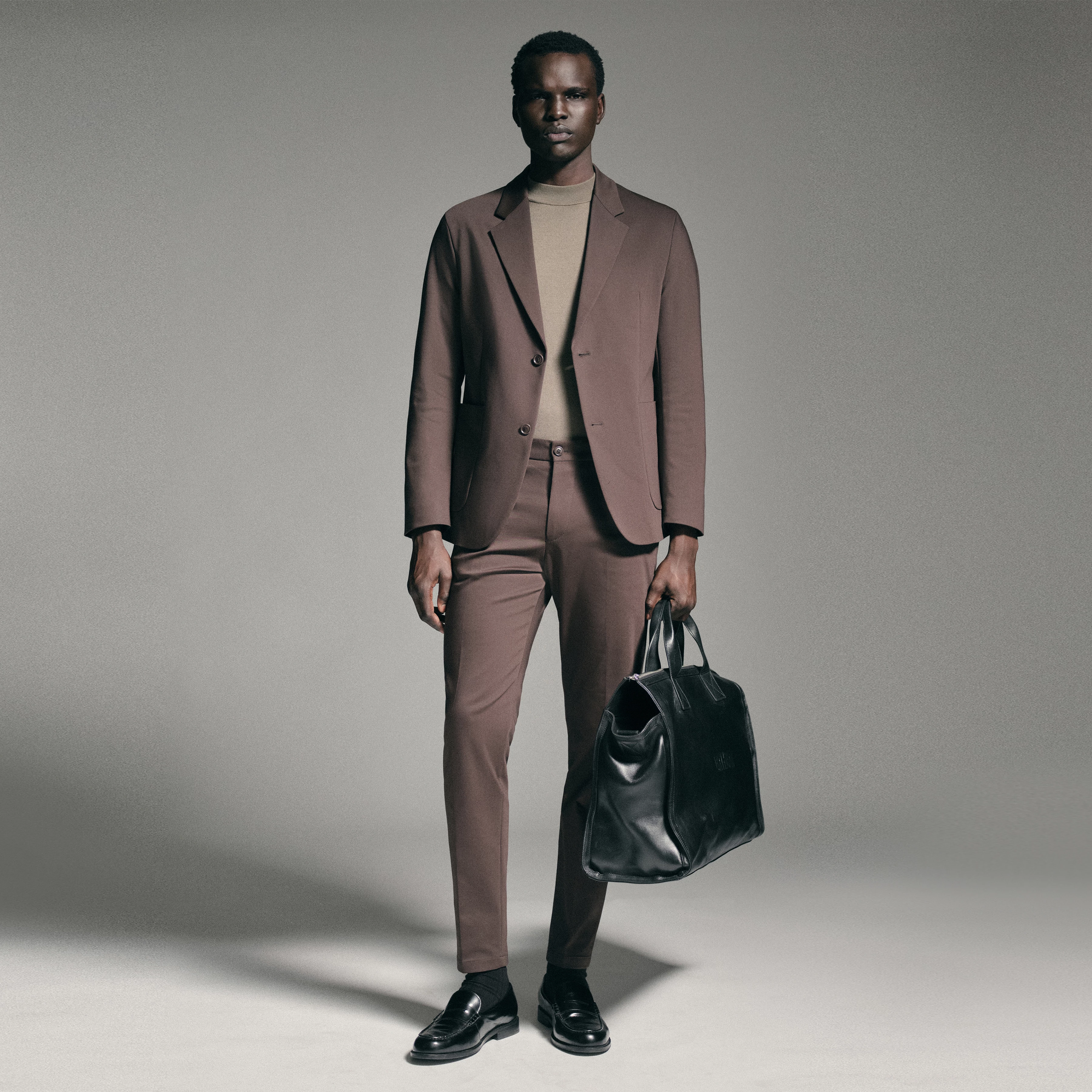 MARLS - Einreihiges Sakko in Technostretch-Satin - Herren - braun