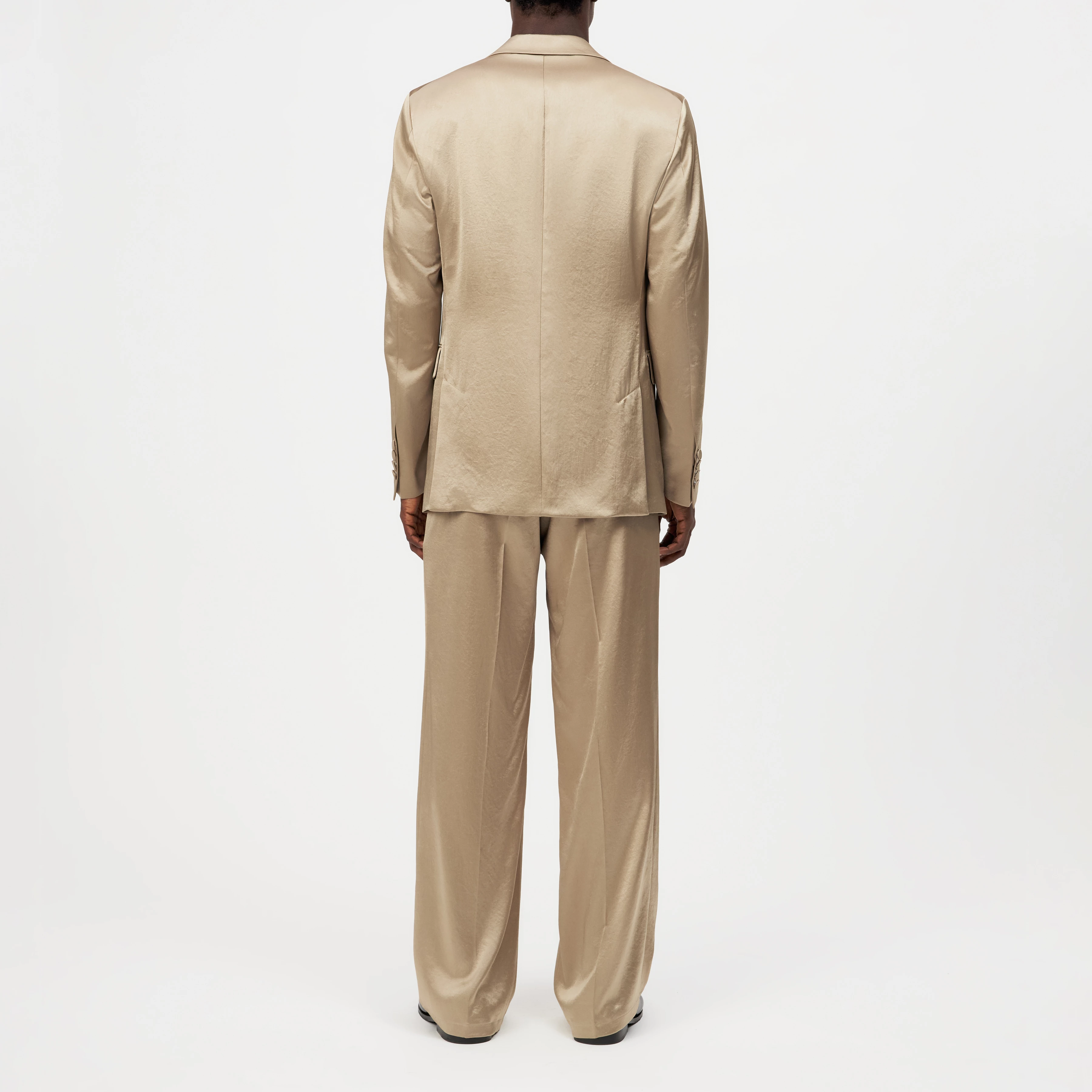 JACATO - Dinnerjacket in Satin - Herren - braun - Rückansicht