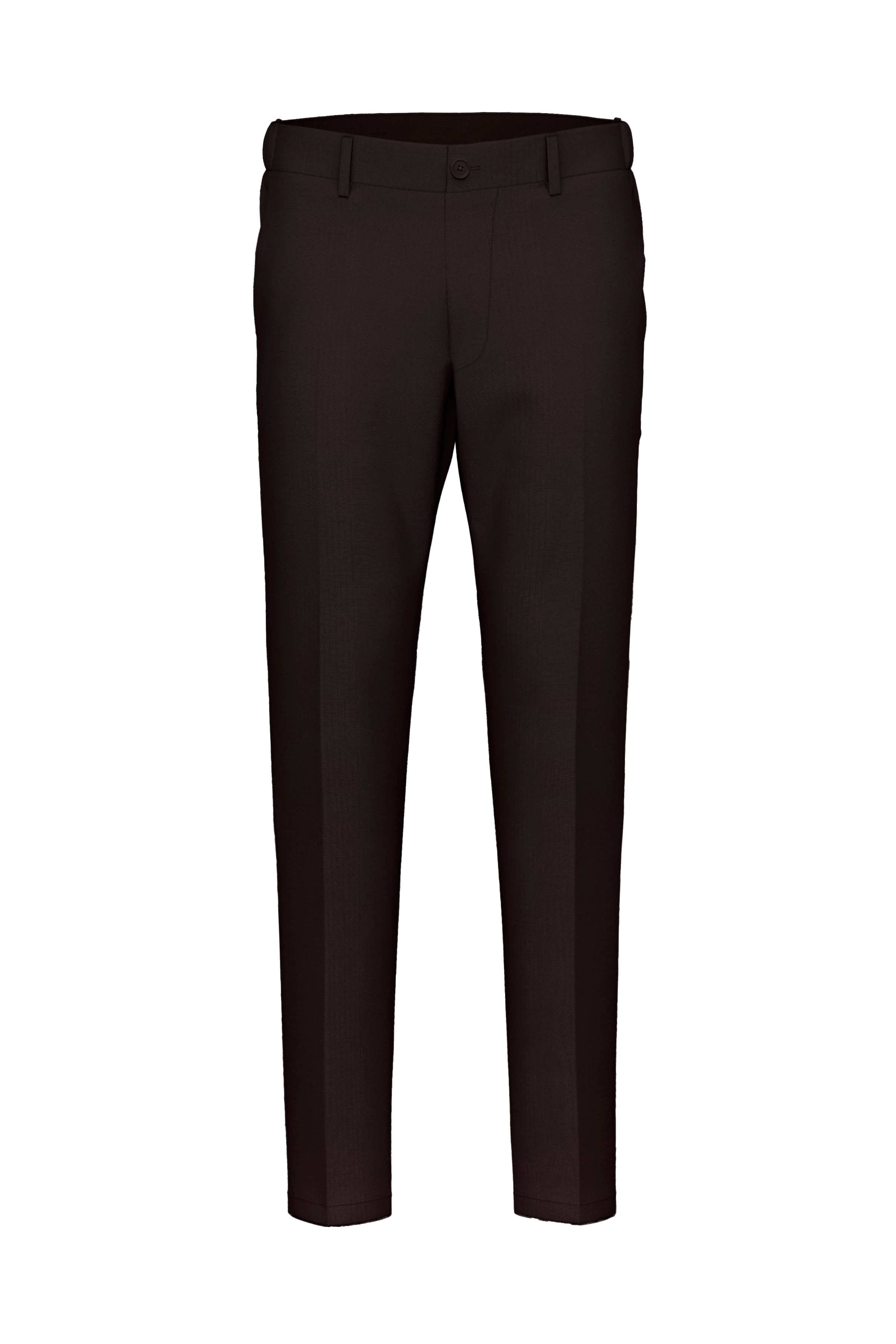 AJEND - Ready-made trousers in cotton gabardine - men - brown - Freisteller Frontansicht