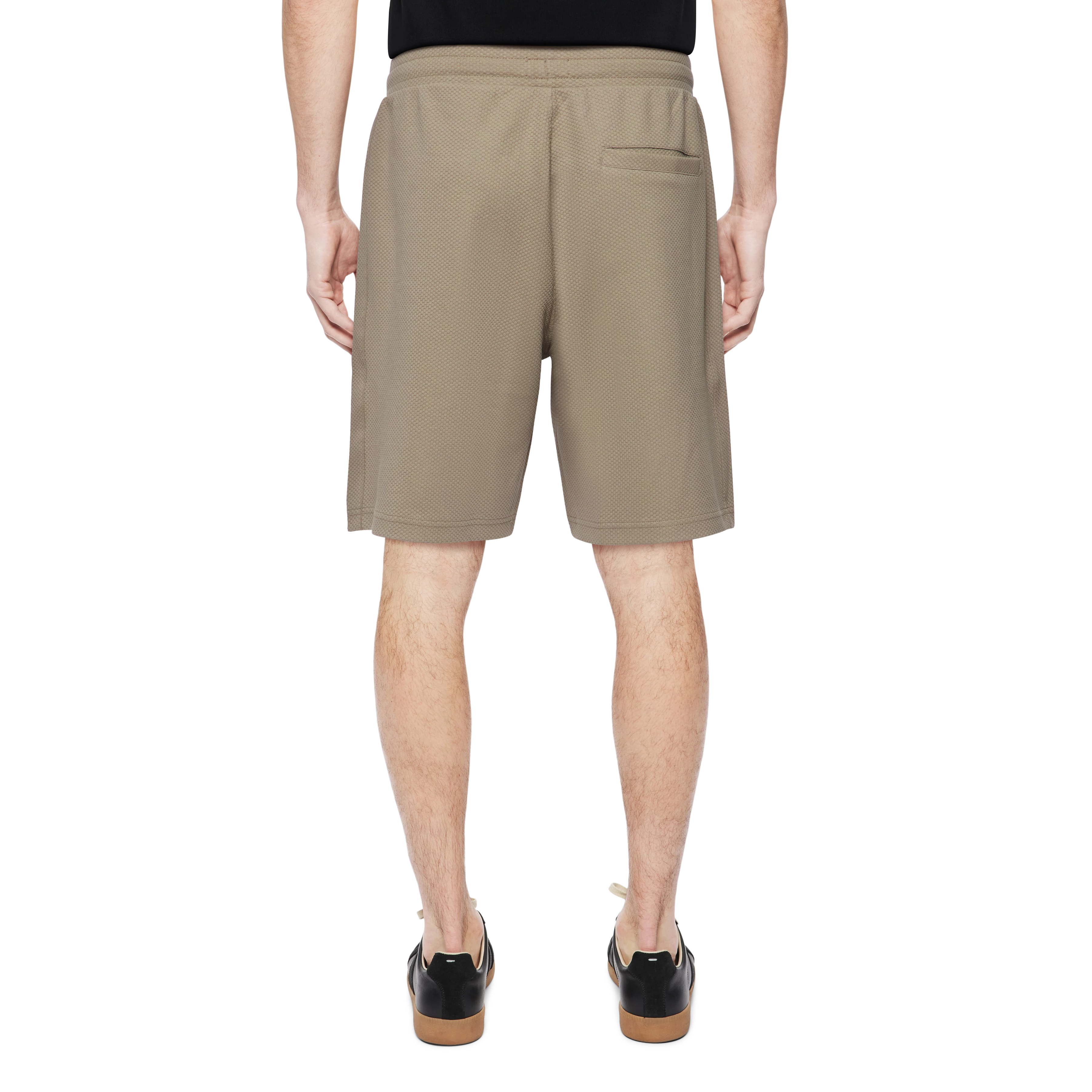 BRIKKO - Casual korte broek in katoenmix - heren - bruin - Rückansicht