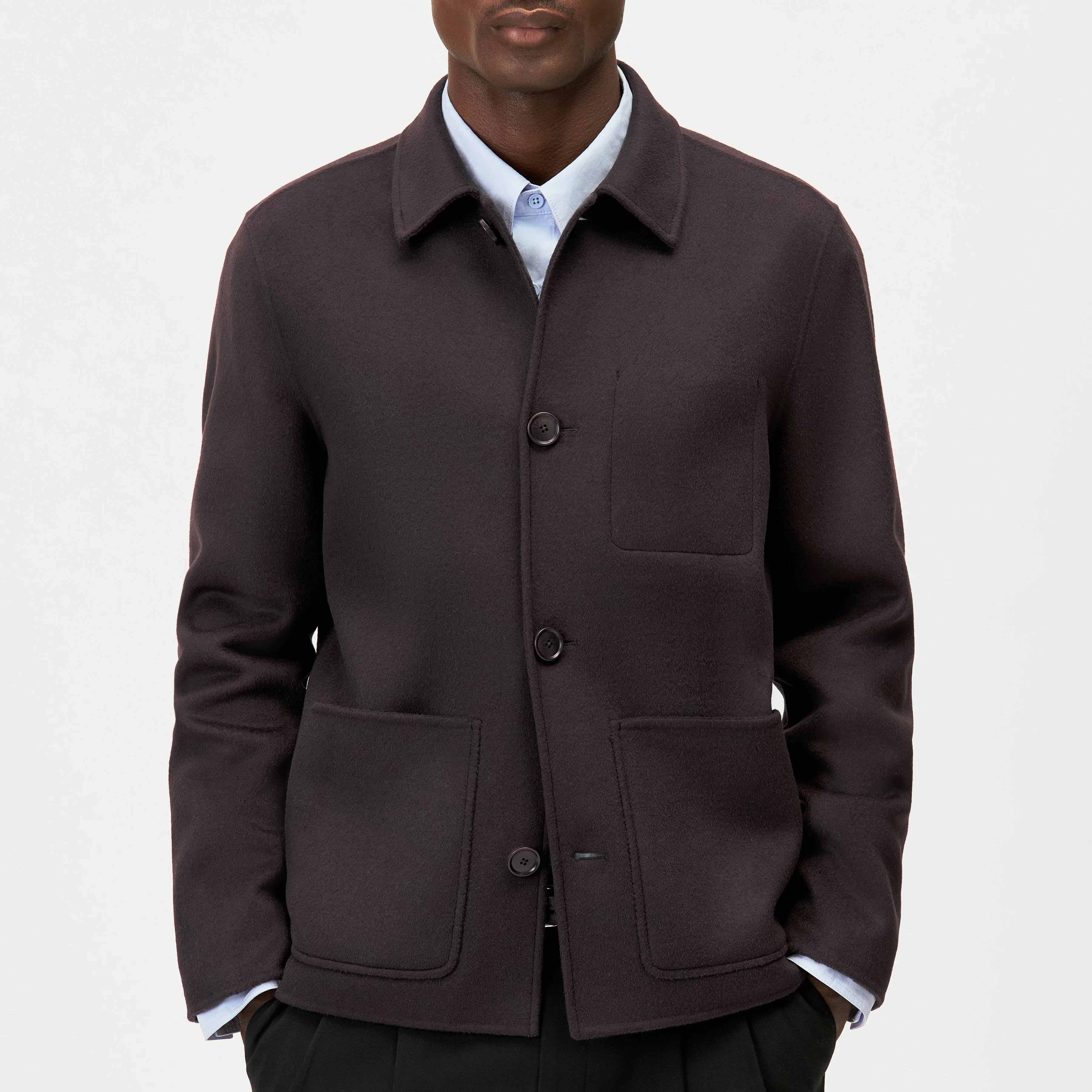 MAKONA - Wool-blend jacket - men - brown - Frontansicht