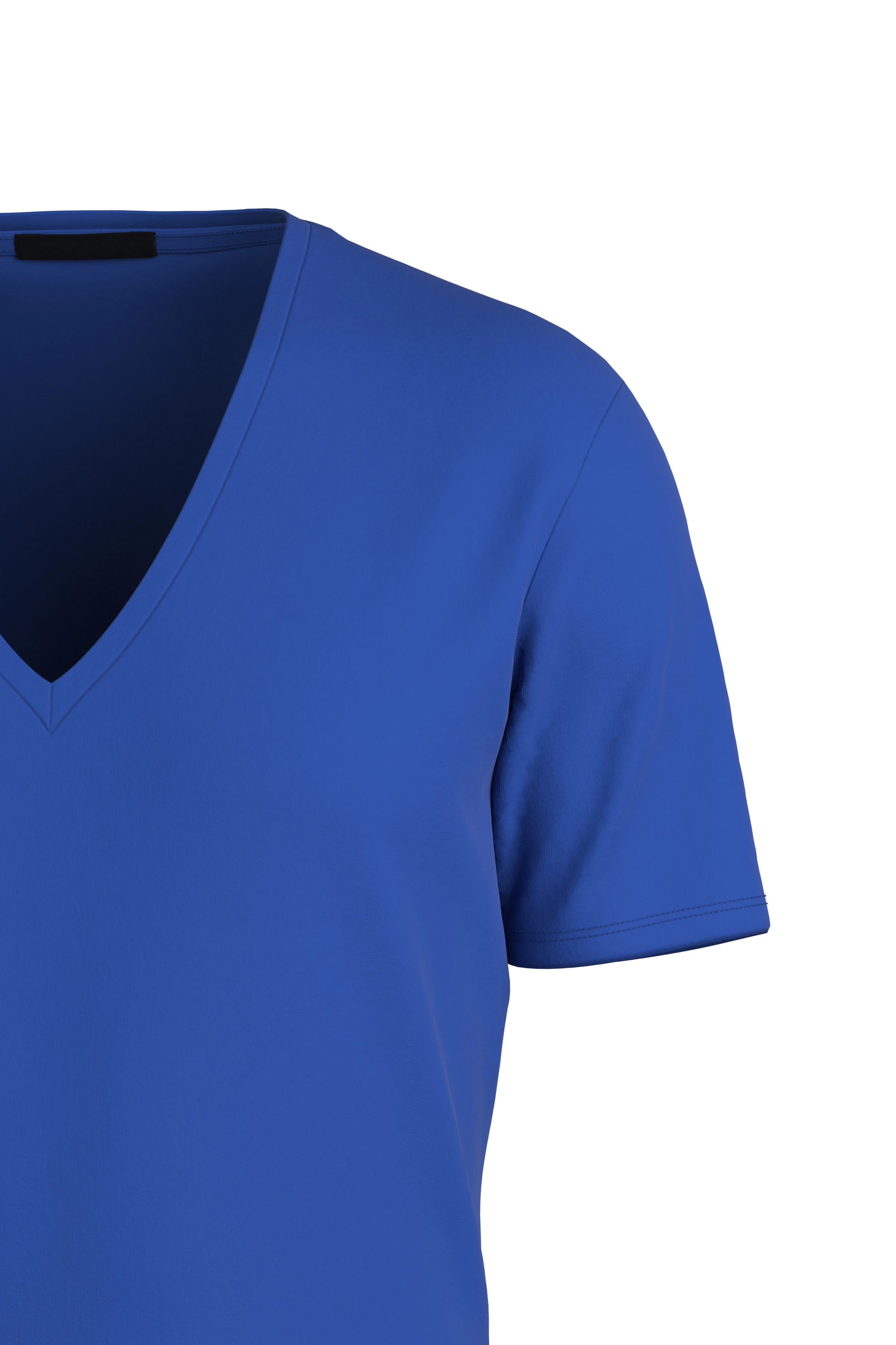 QUENTIN - clean cotton t-shirt - men - blue - Freisteller Detailansicht