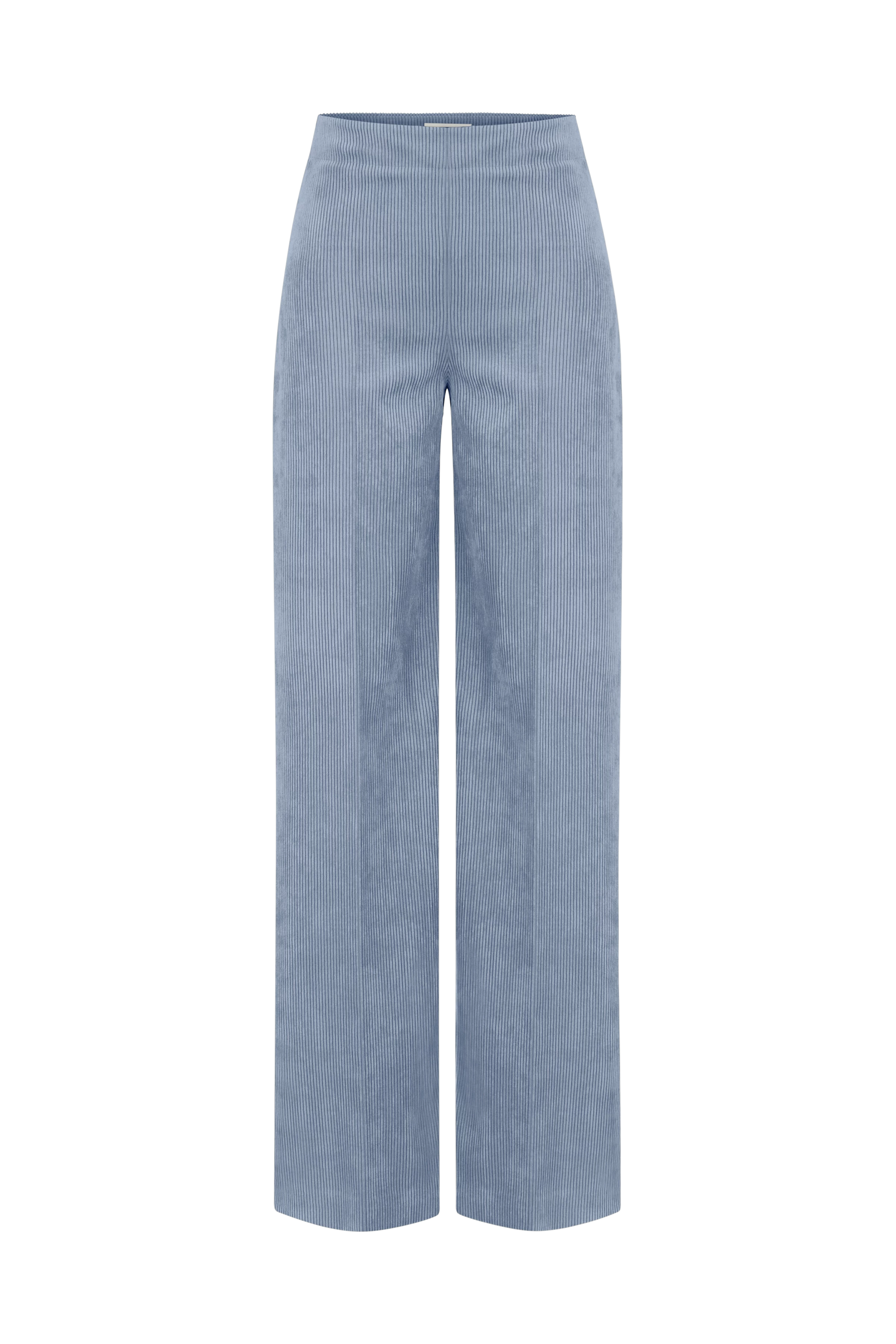 BEFORE - Marlenehose in Cord - Damen - blau - Freisteller Frontansicht