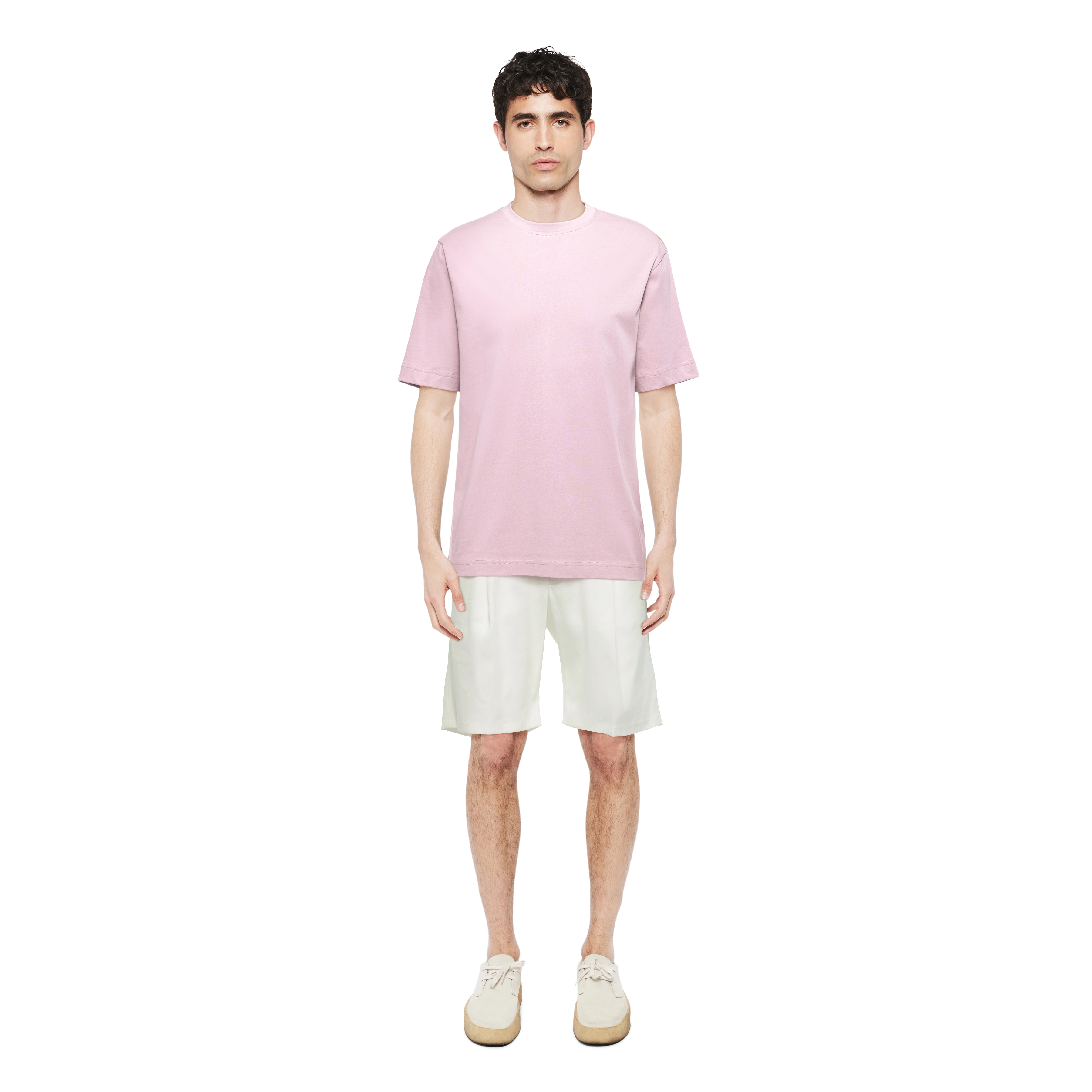 RAPHAEL - T-shirt in pure cotton - men - purple - Ganzkörper-Frontansicht