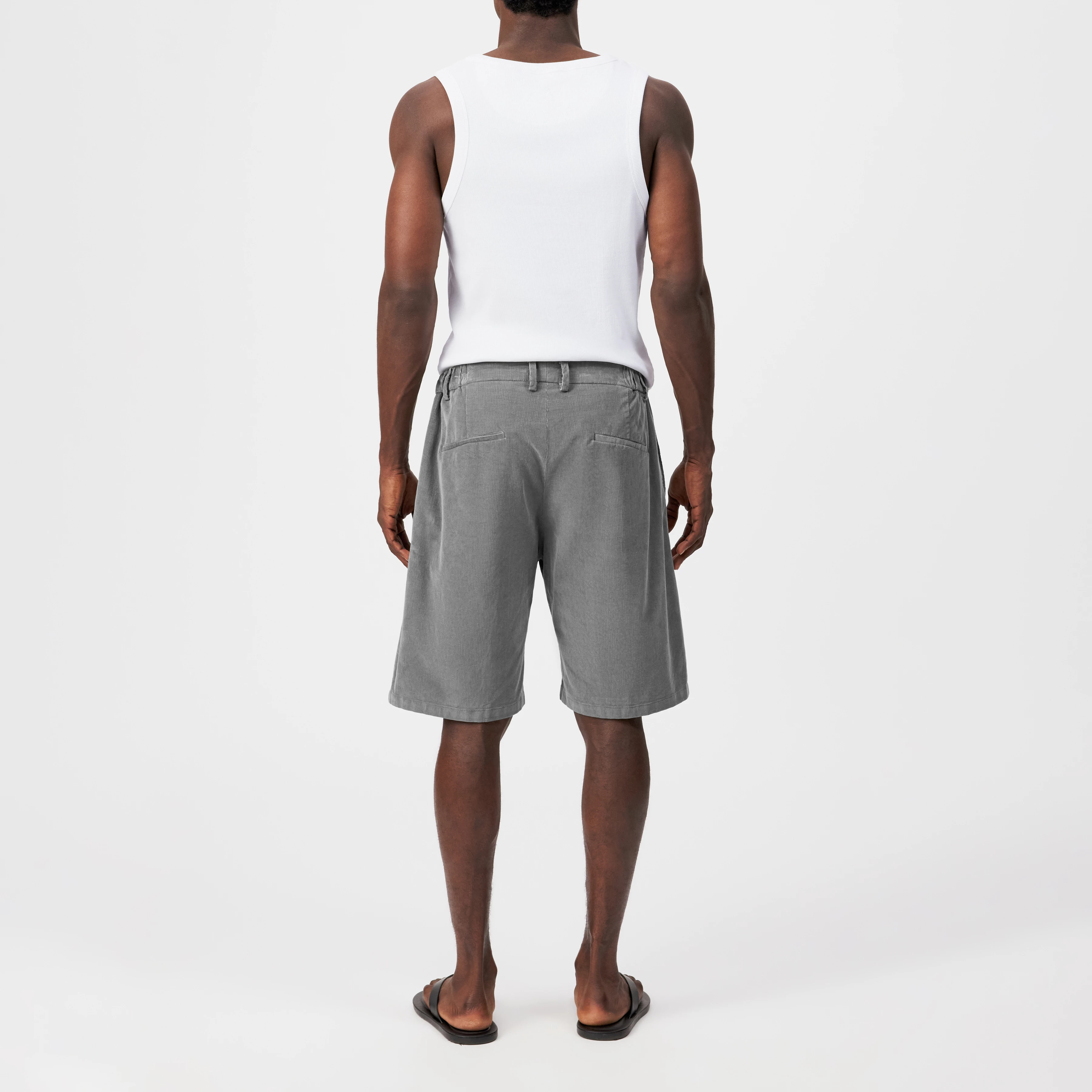 YASAN - Regular Fit Corduroy Shorts - men - green - Rückansicht