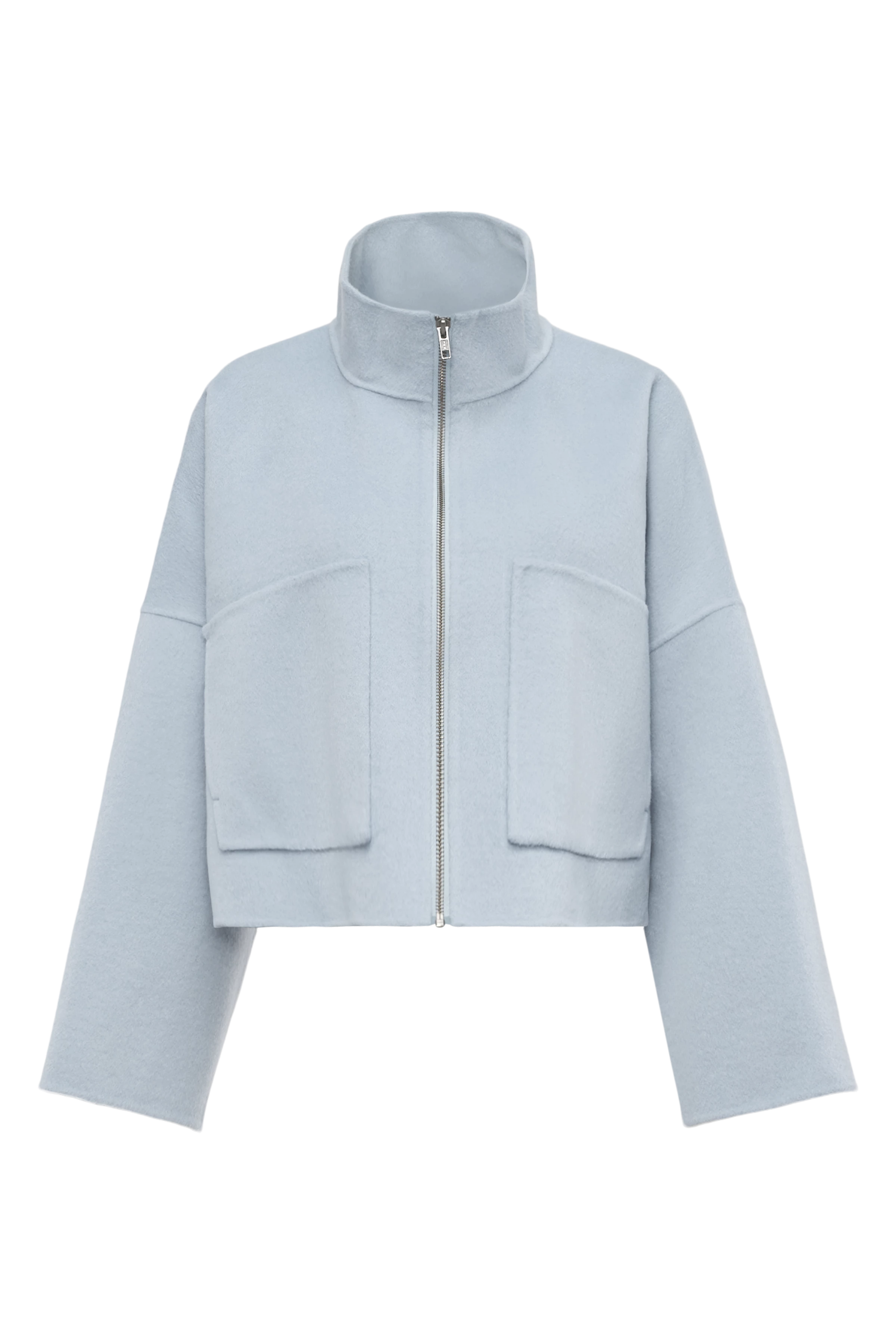 ELSTOW_1 - Oversized Jacke in Doubleface - Damen - blau - Freisteller Frontansicht