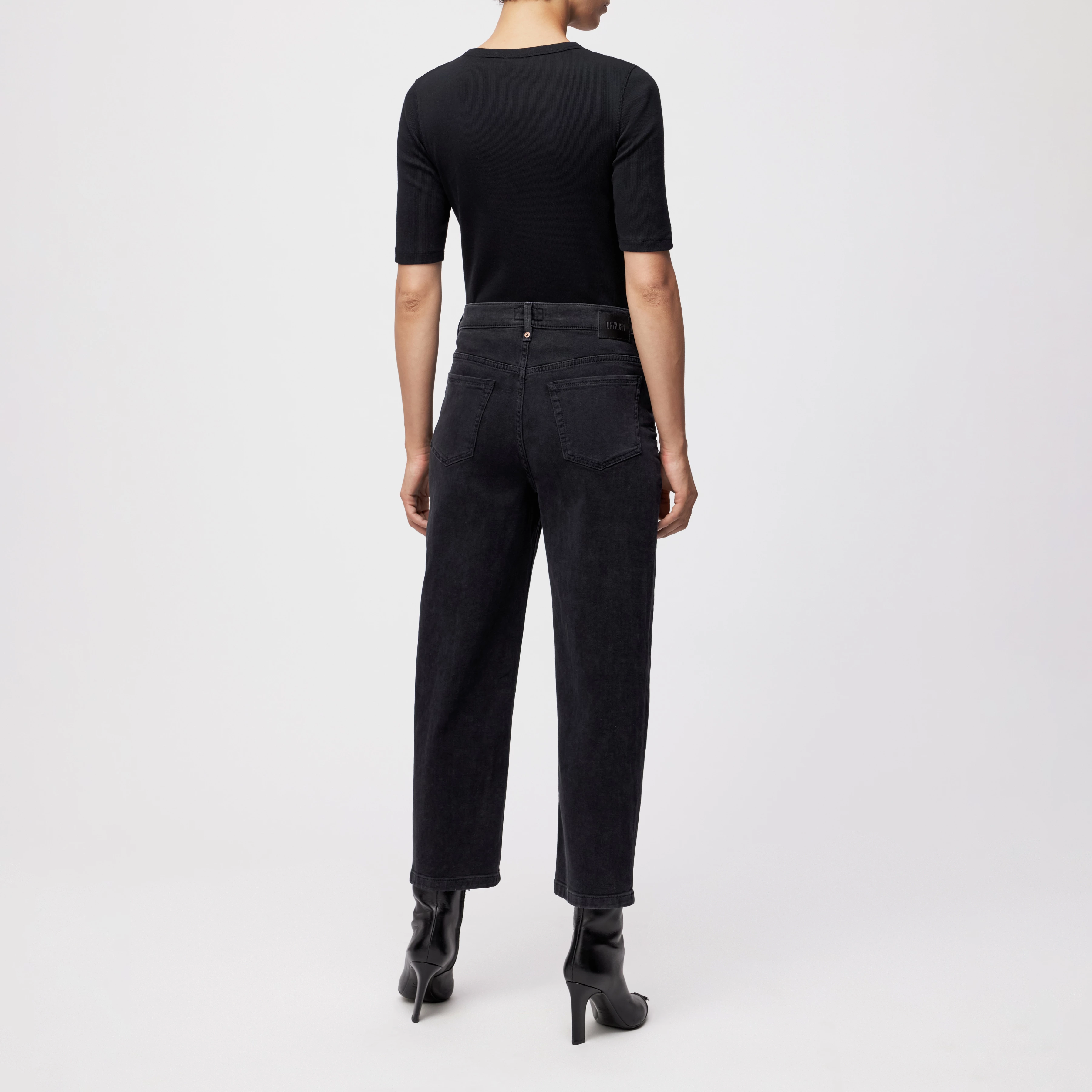 FLOWN - Low-Waist Jeans in Black-Denim - Damen - schwarz - Rückansicht