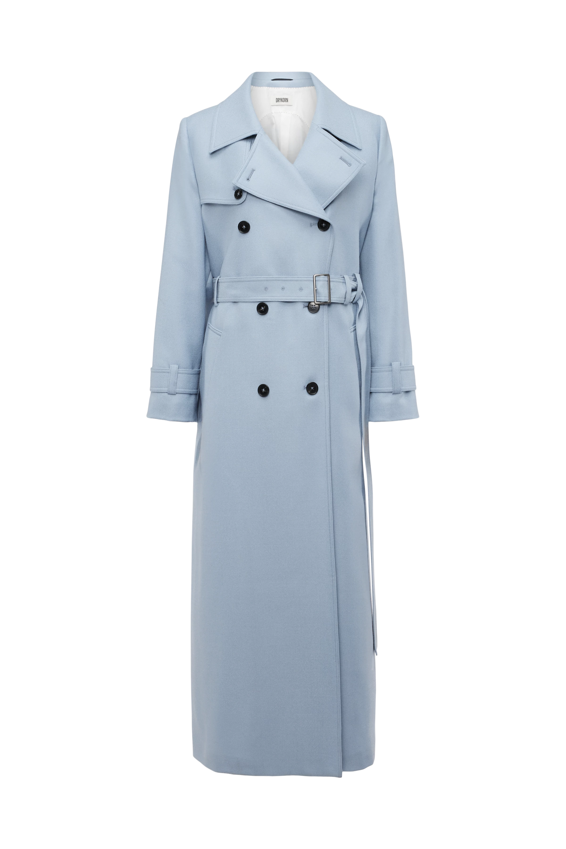 ALVINGTON - Trenchcoat in Schurwolle - Damen - blau - Freisteller Frontansicht