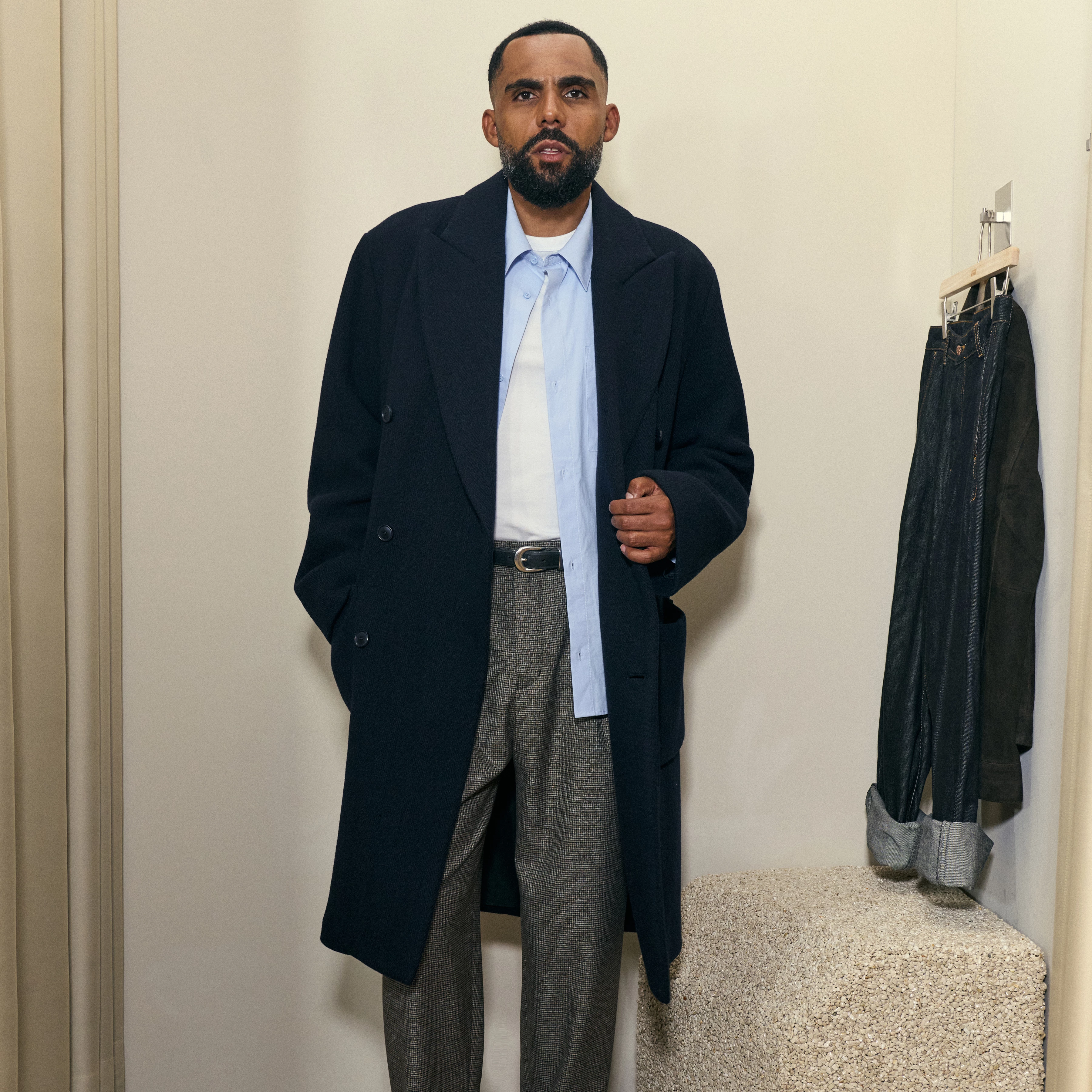 MATESSO - Oversized Wool-Blend Coat - men - blue