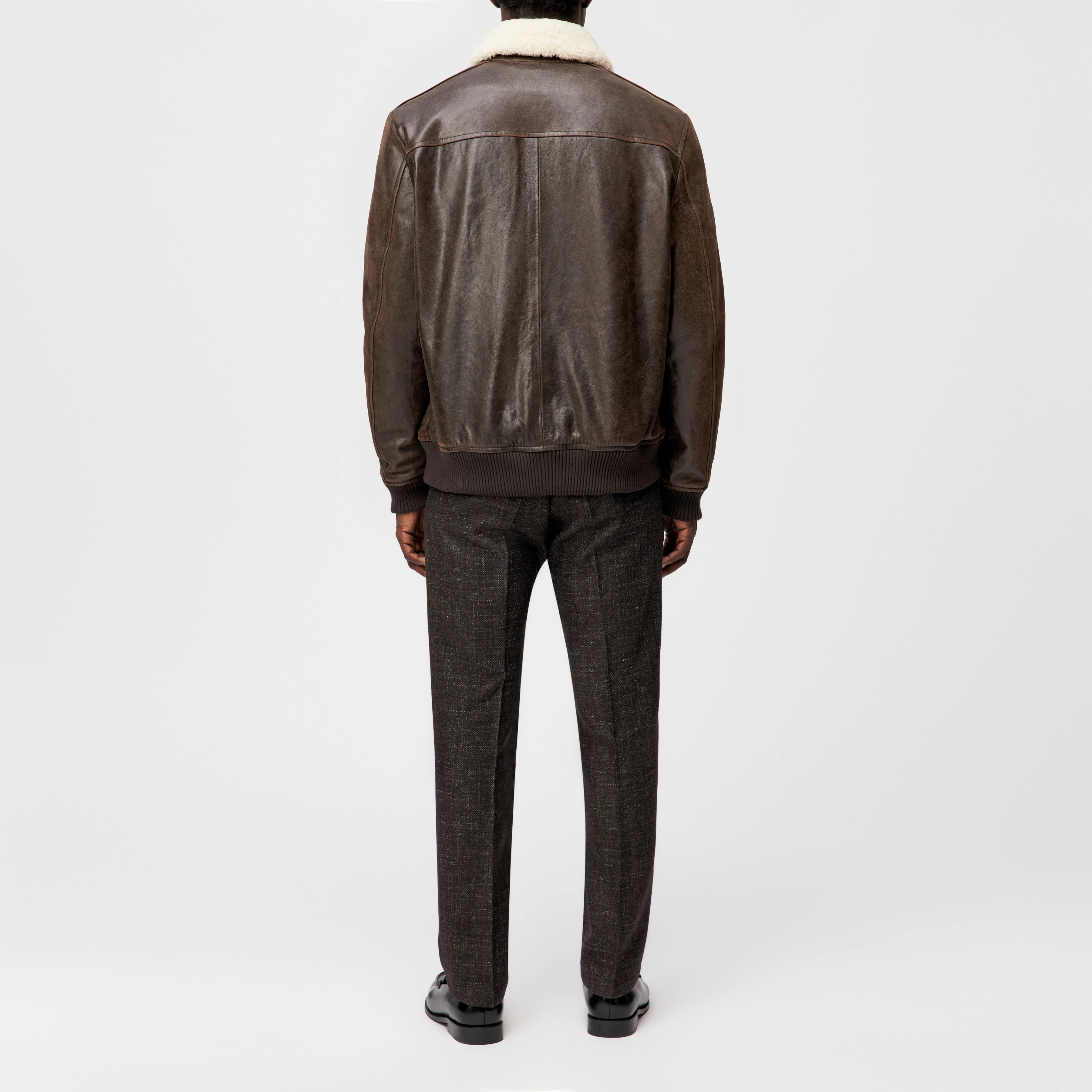 FLYGHT - Fliegerjacke in Leder - Herren - braun - Rückansicht