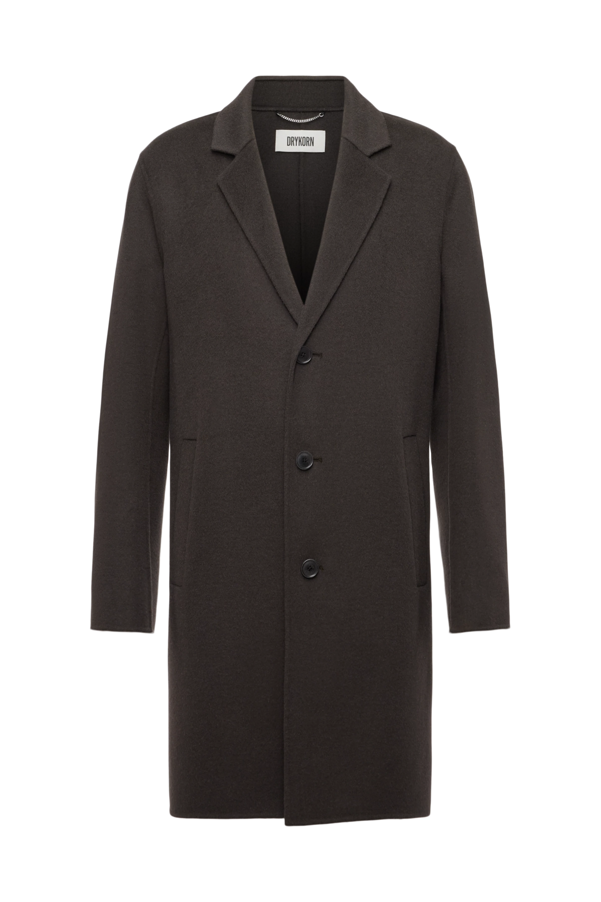 SKOLAN - Klassischer Blazermantel in Woll-Doubleface - Herren - braun - Freisteller Frontansicht