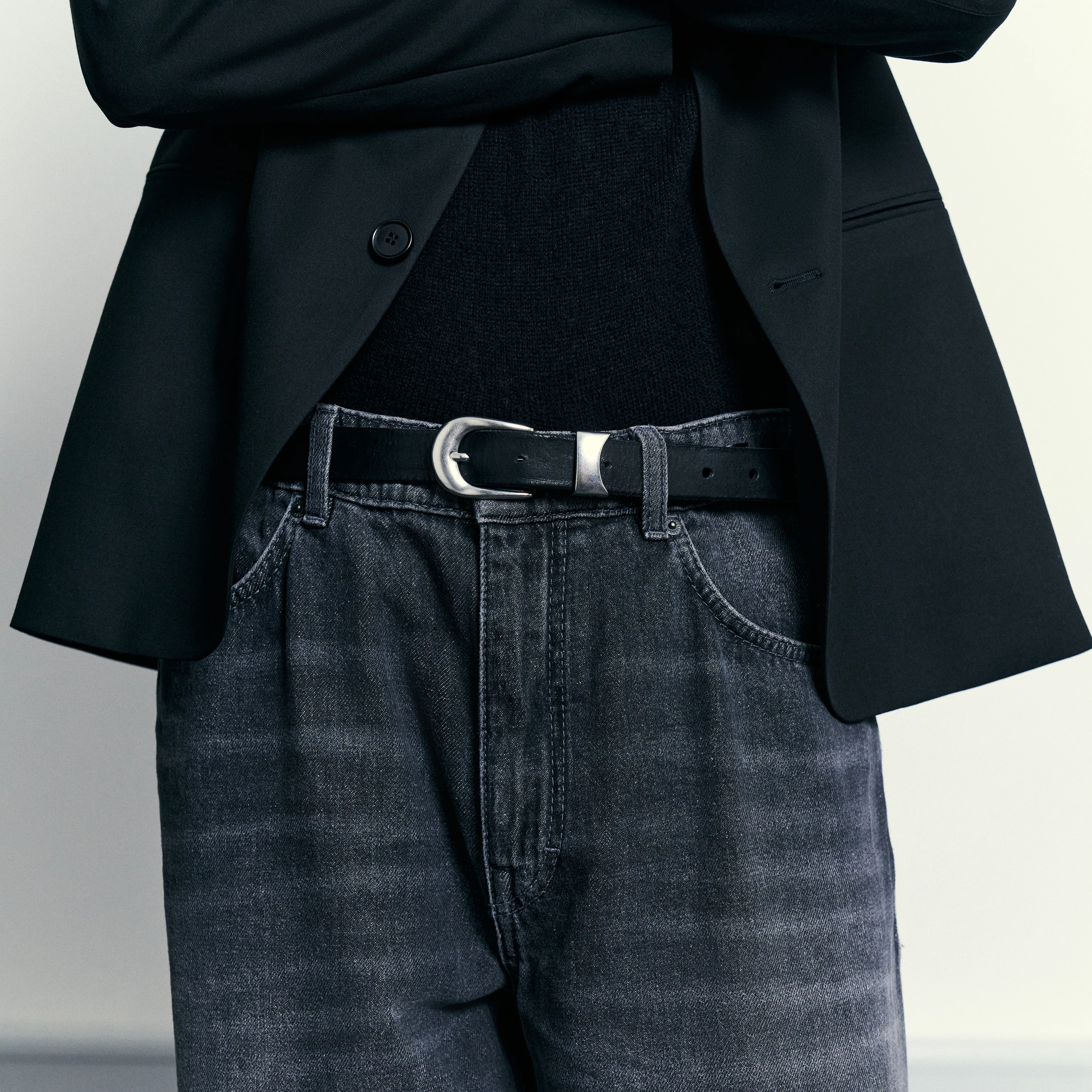 JOKO - Leather belt - unisex - black
