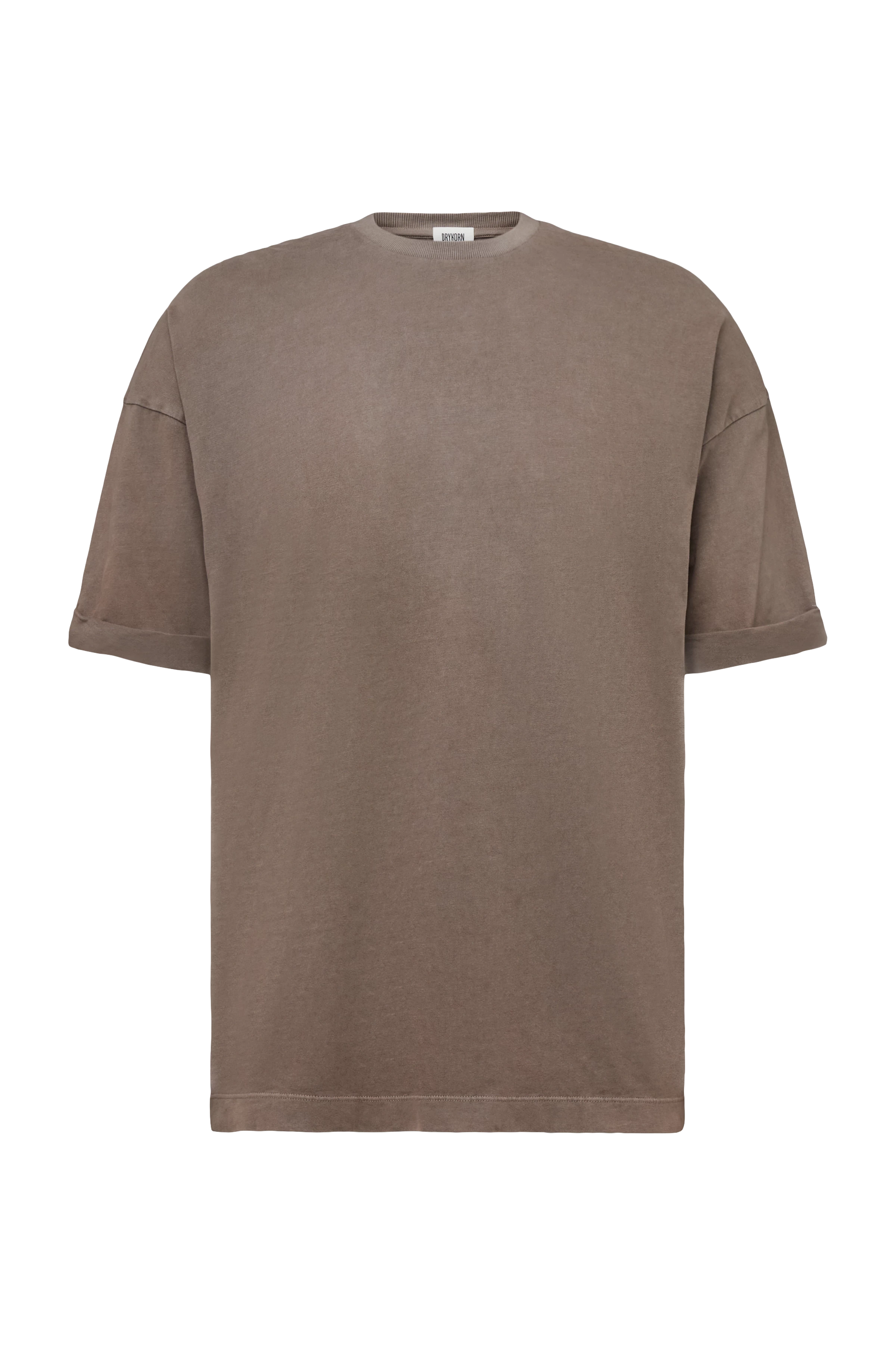 NOLIEN - Loose T-shirt in soft jersey - men - brown - Freisteller Frontansicht