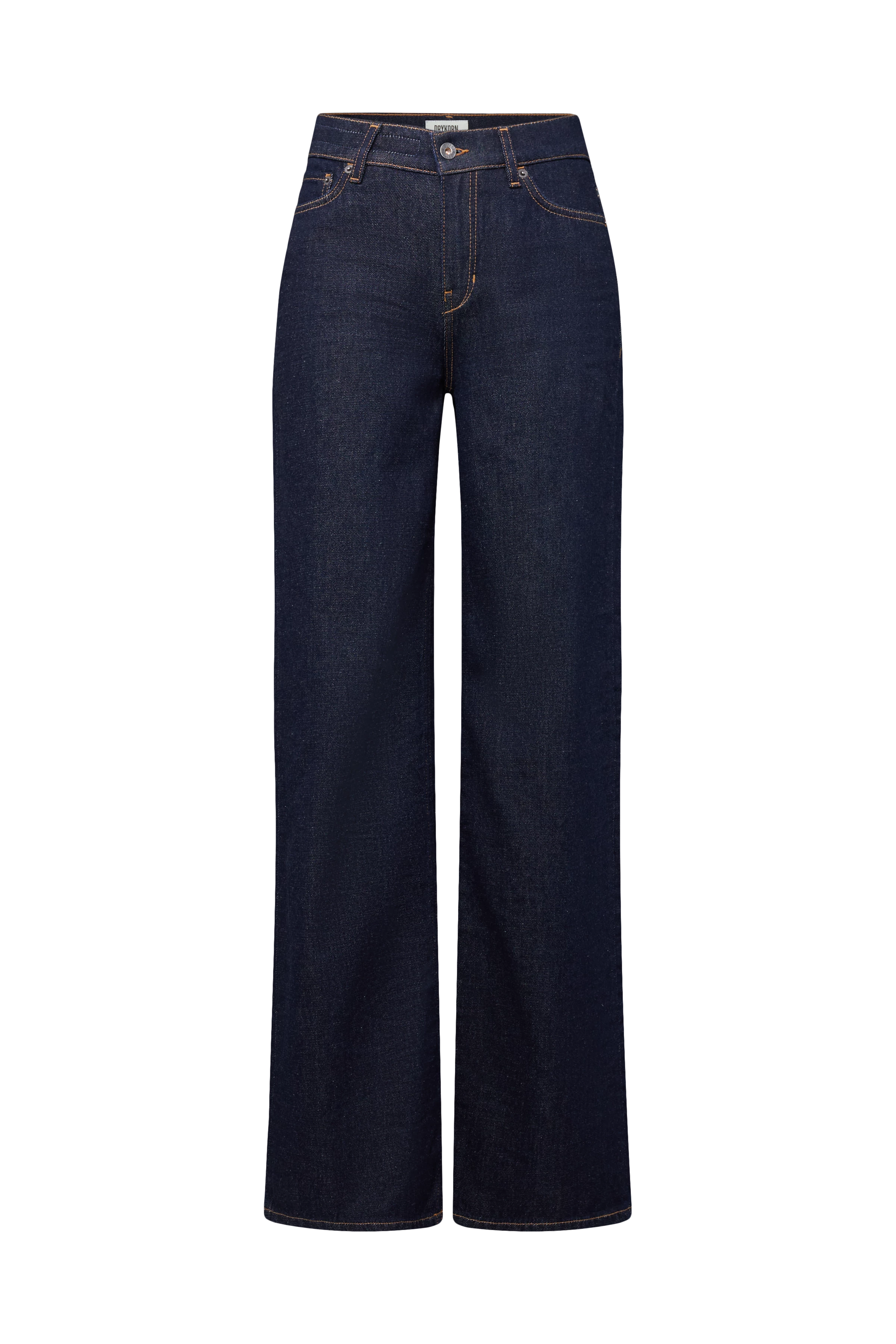 FLUNG - Mid-waist jeans af ren bomuld - women - blå - Freisteller Frontansicht