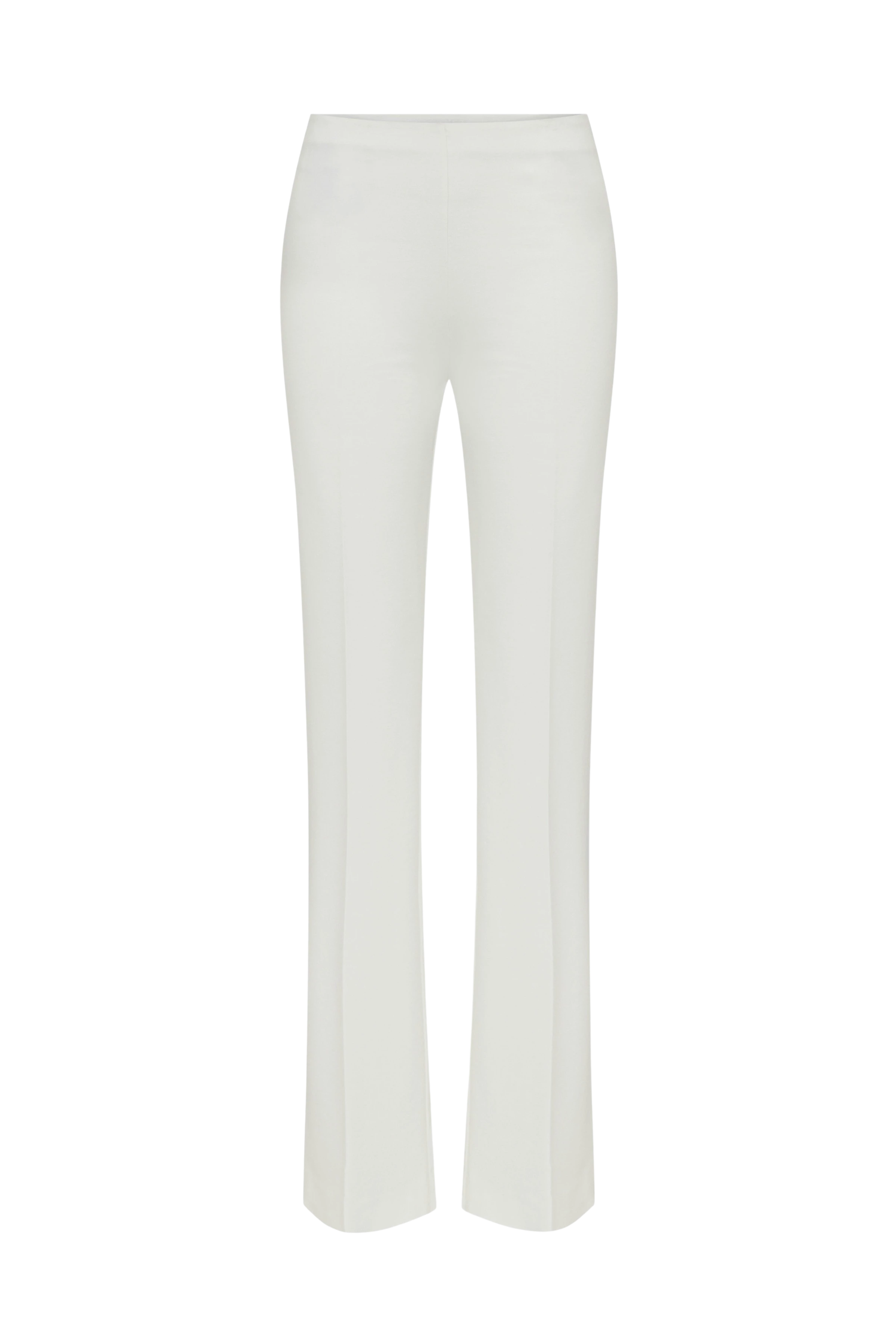 ALIVE - jersey slip trousers in techno-stretch - women - off white - Freisteller Frontansicht