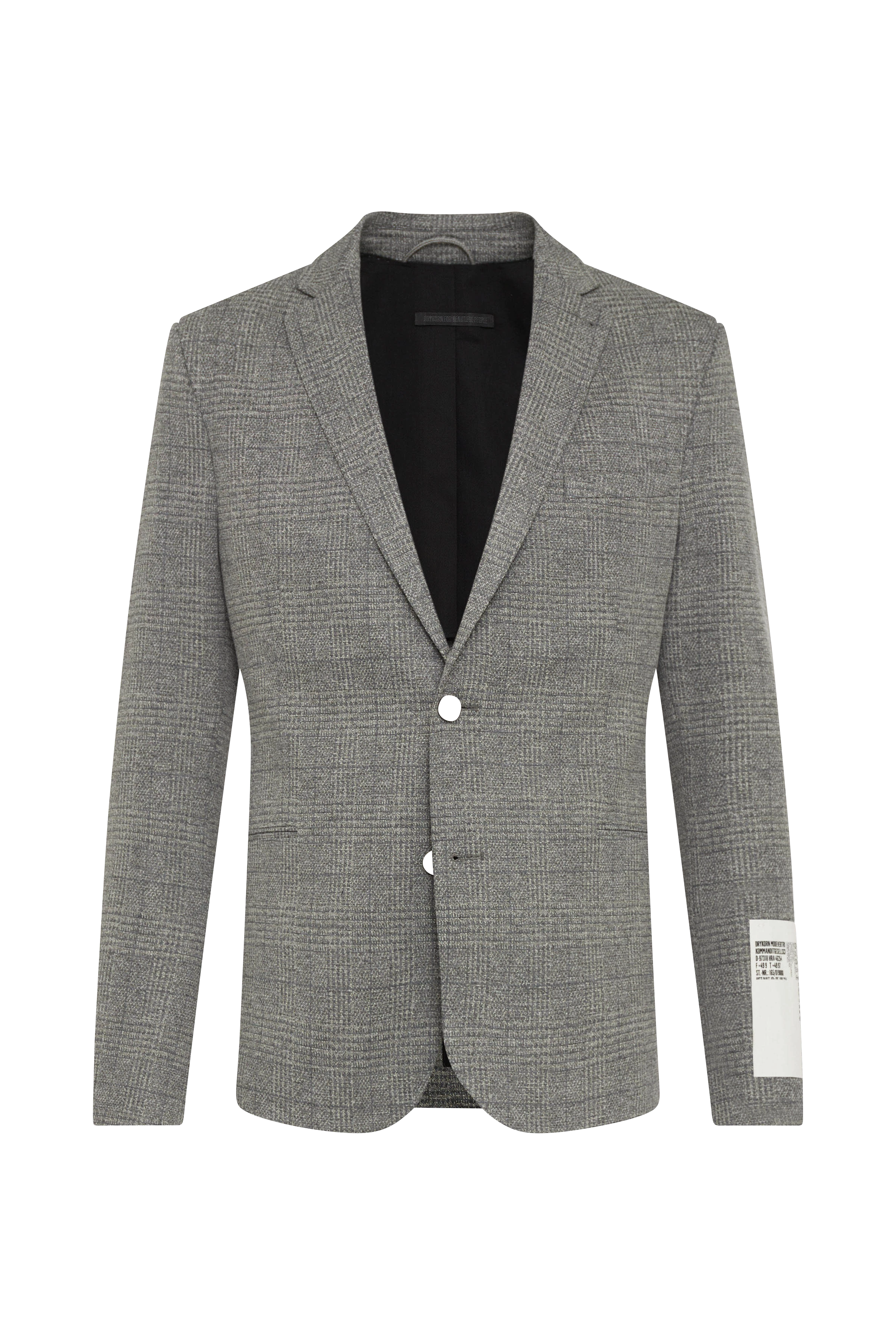 HORLEY - slim fit jacket with drop tail in italian jersey - men - grey - Freisteller Frontansicht