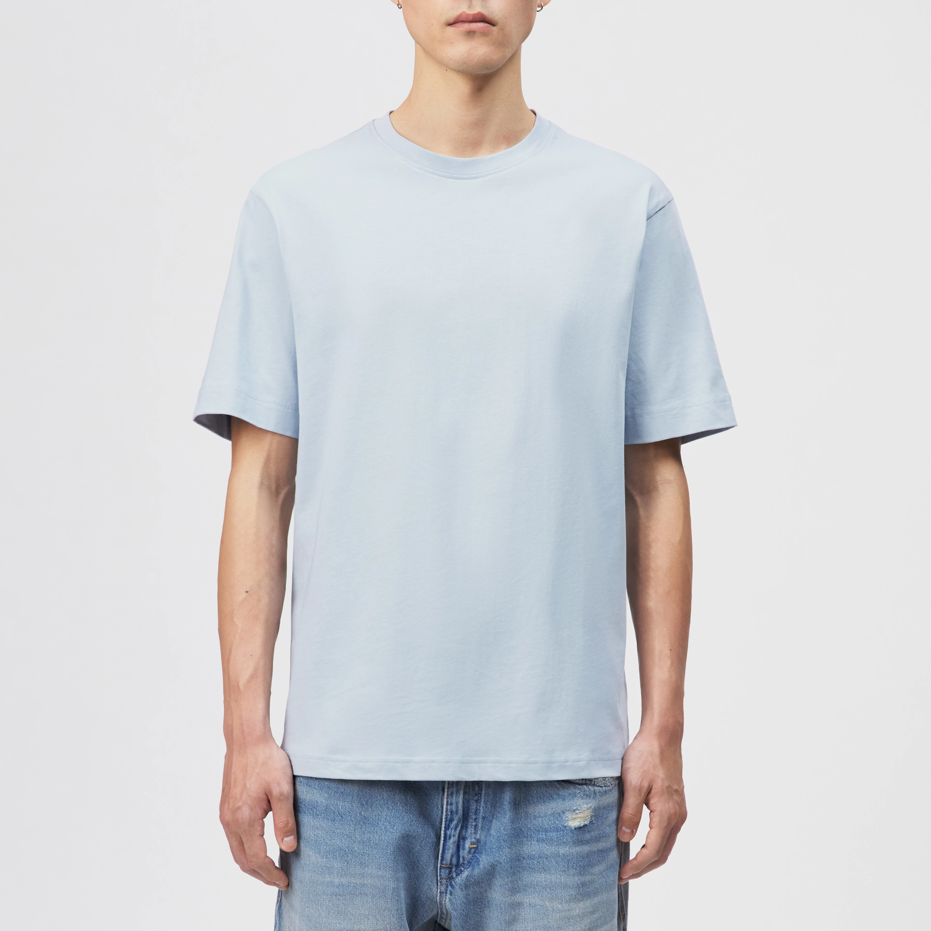 RAPHAEL - T-shirt in pure cotton - men - blue - Frontansicht