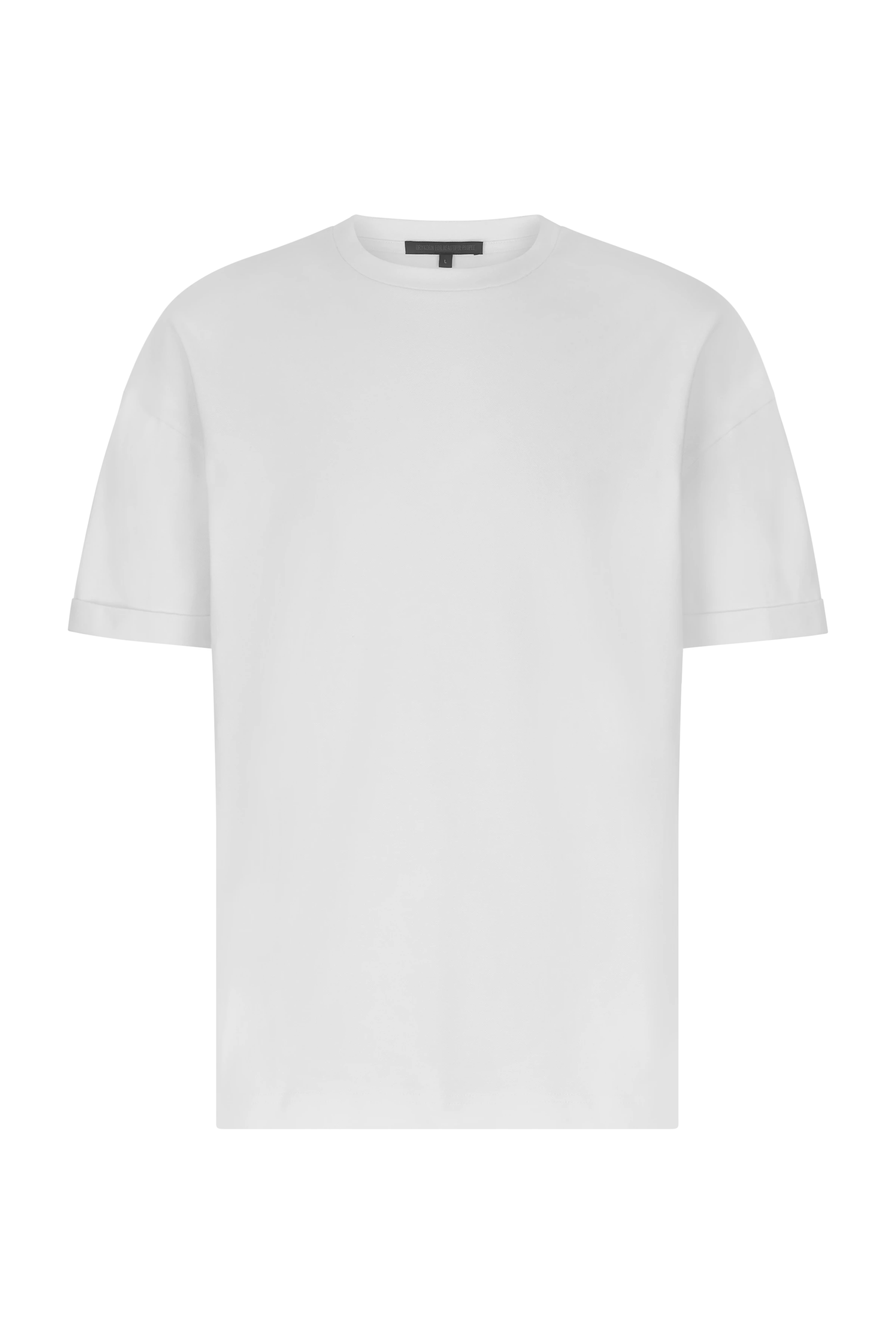 THILO - Relaxed fit T-Shirt in Baumwoll-Mix mit Piqué - Herren - weiß - Freisteller Frontansicht