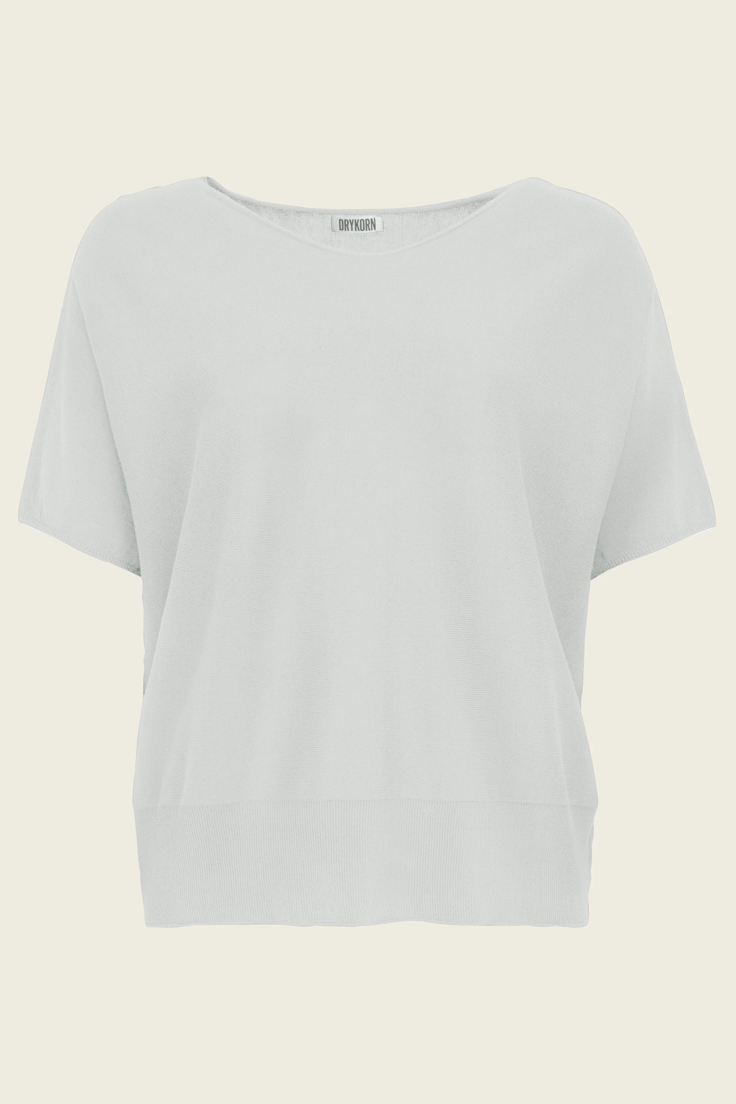 SOMELI - cotton crepe knit t-shirt - women - grey - Freisteller Frontansicht