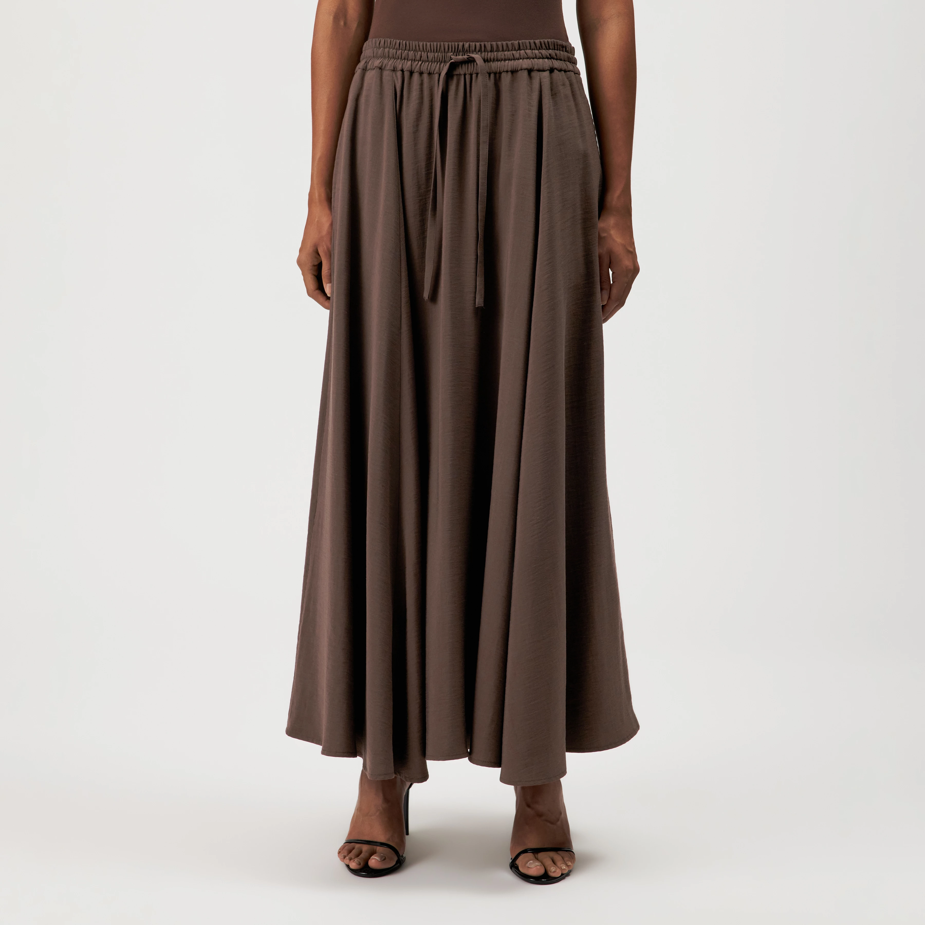 Women knit skirt TENSYA_2 in brown from DRYKORN