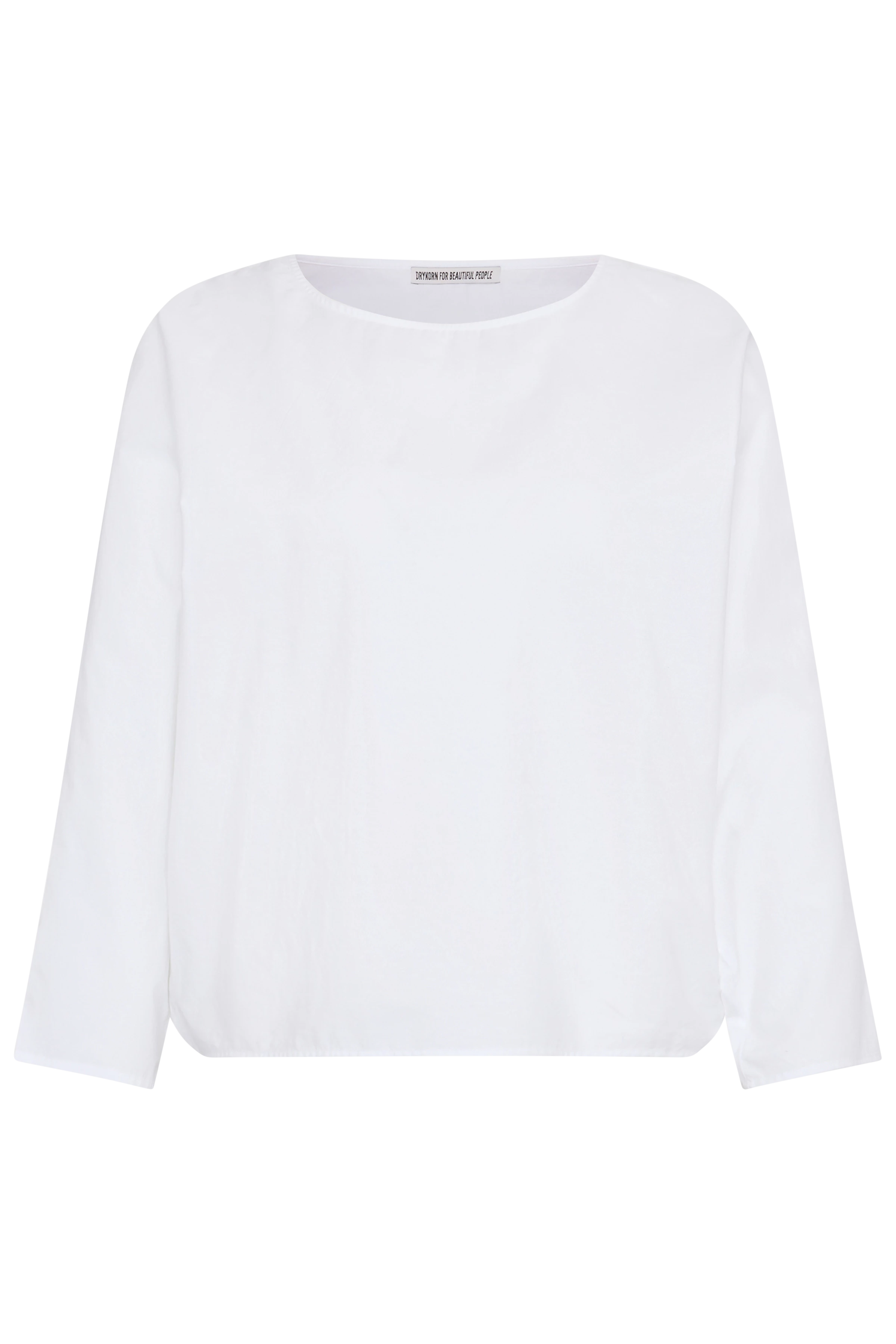 NIALINI - T-Shirt Bluse mit Fledermausärmel aus Popelin - Damen - weiß - Freisteller Frontansicht